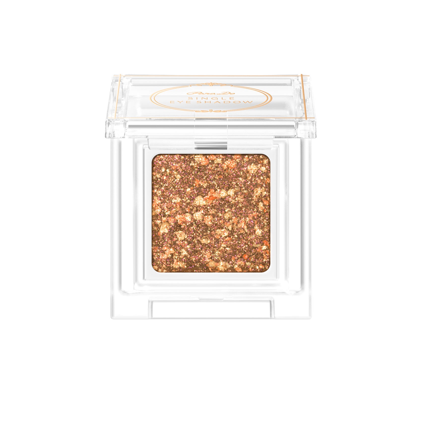 パラドゥ　シングルアイシャドウ ＜BR02 プリズムブラウン＞（フタ開き）