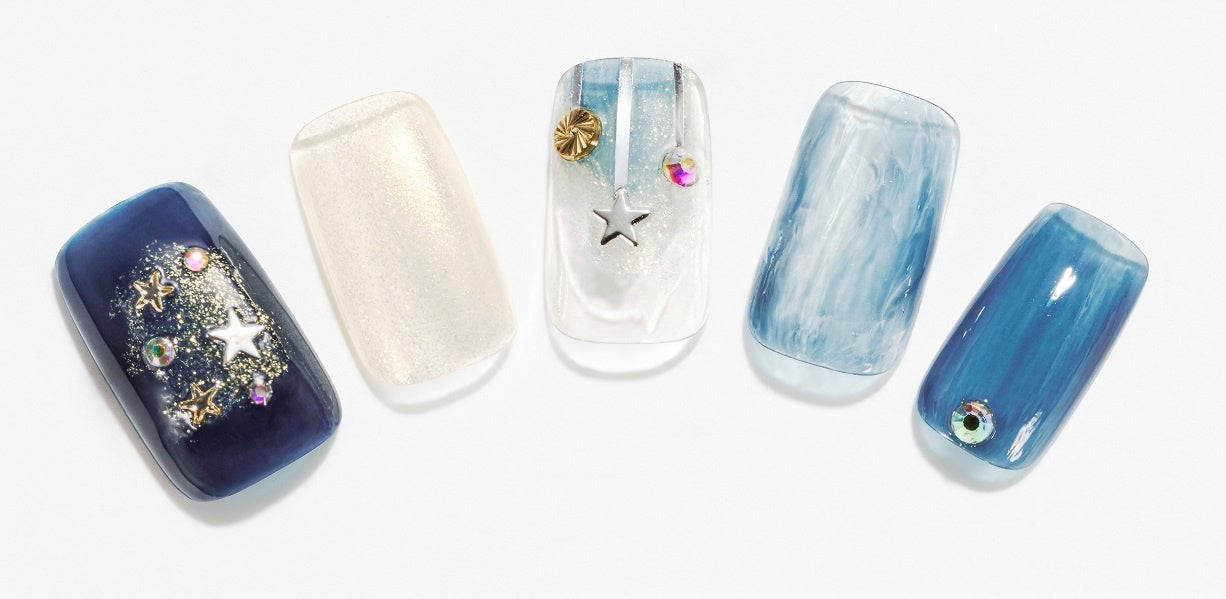 パラドゥ　ミニネイル＜BL14 ミッドナイト スカイ＞（アート例）