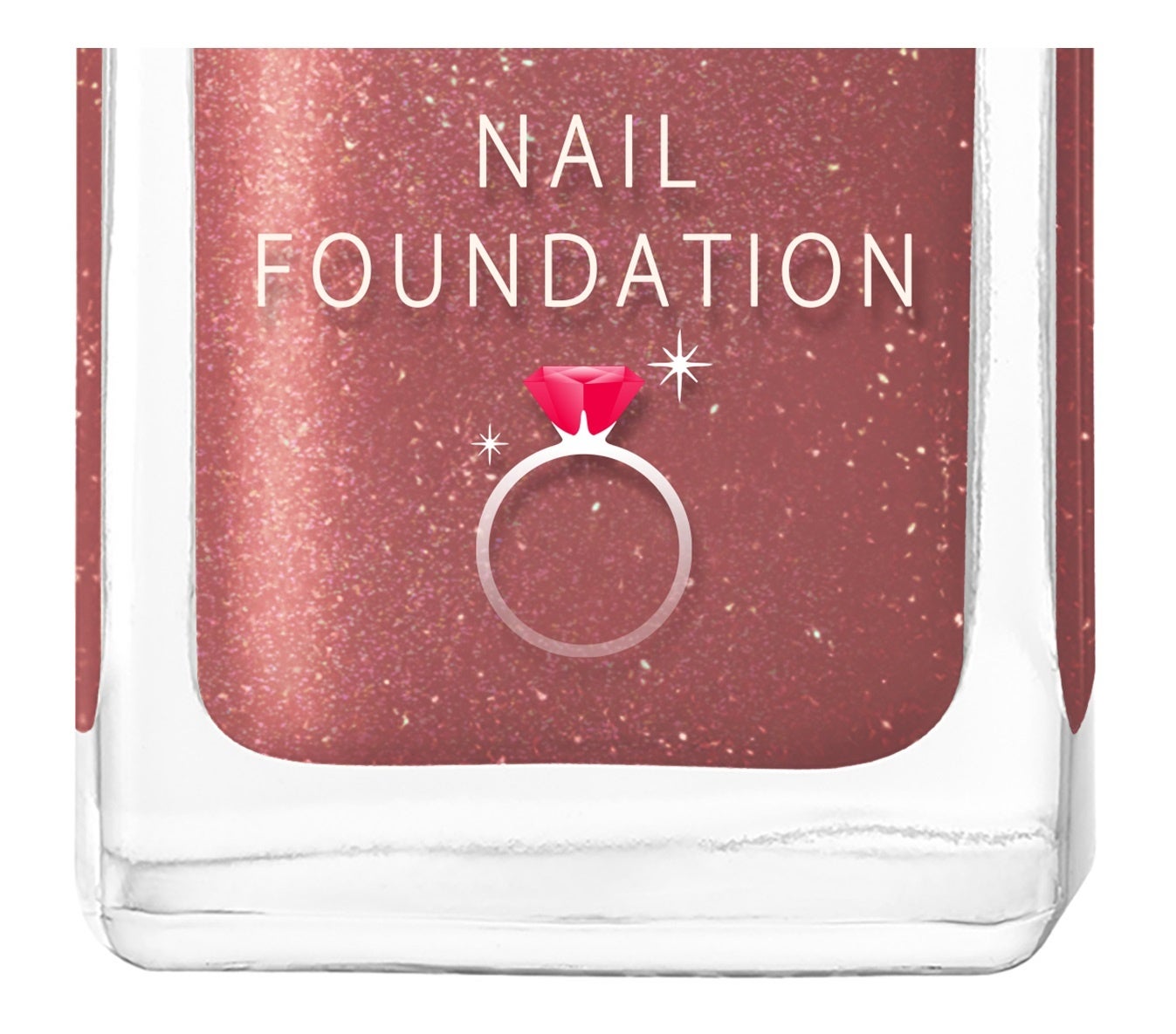 パラドゥ　ネイルファンデーション＜RD01 オパールレッド＞（ボトル拡大）