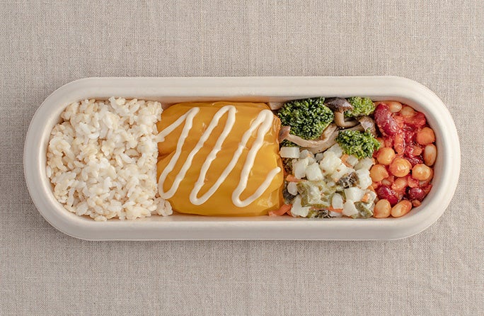 パプリカのさば詰め・チーズソース