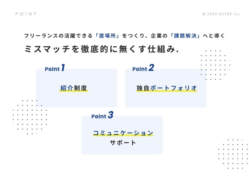 ミスマッチを徹底的に無くす仕組み.