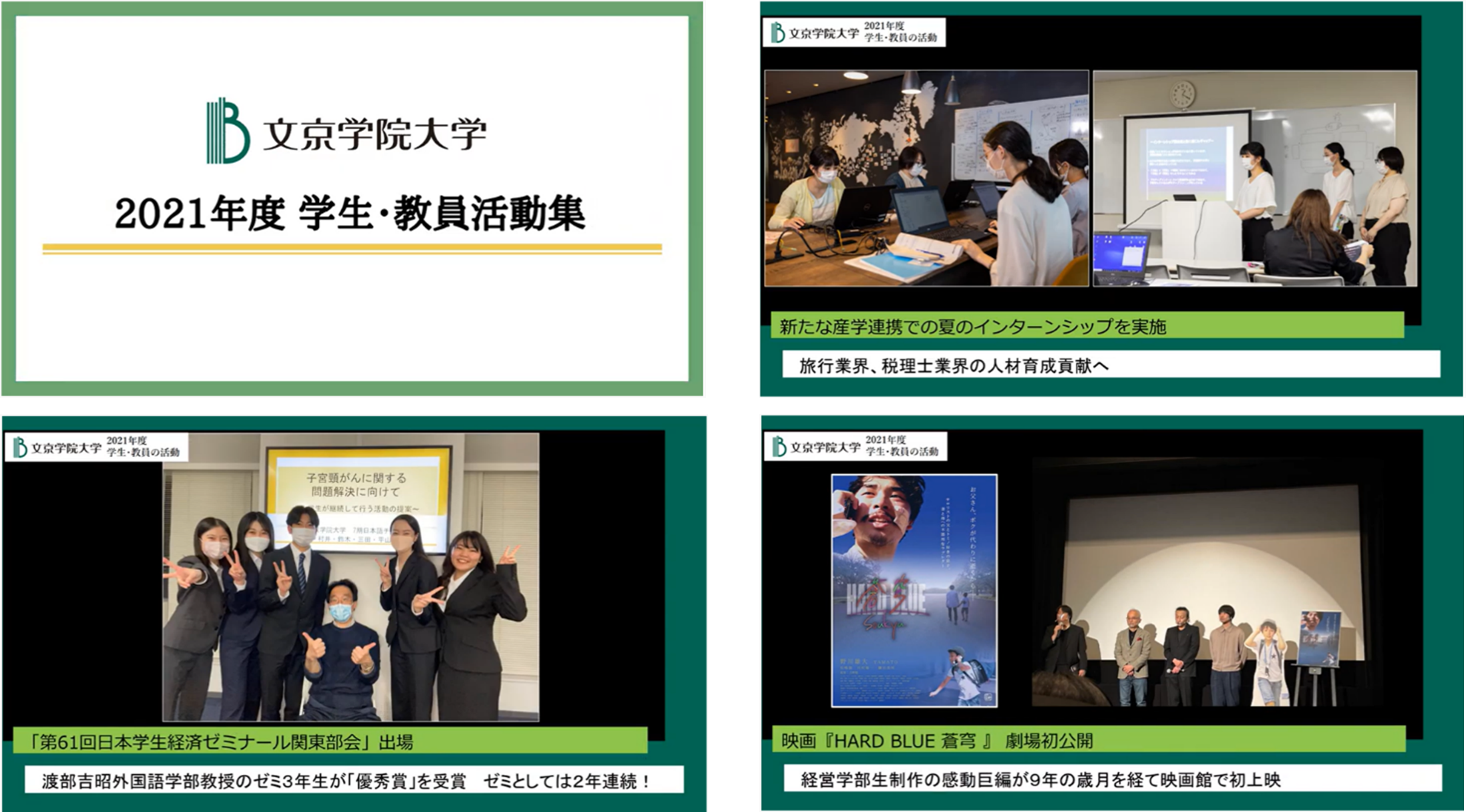 「2021年度 学生・教員活動集」動画一部抜粋