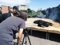 学生達による特殊撮影の様子