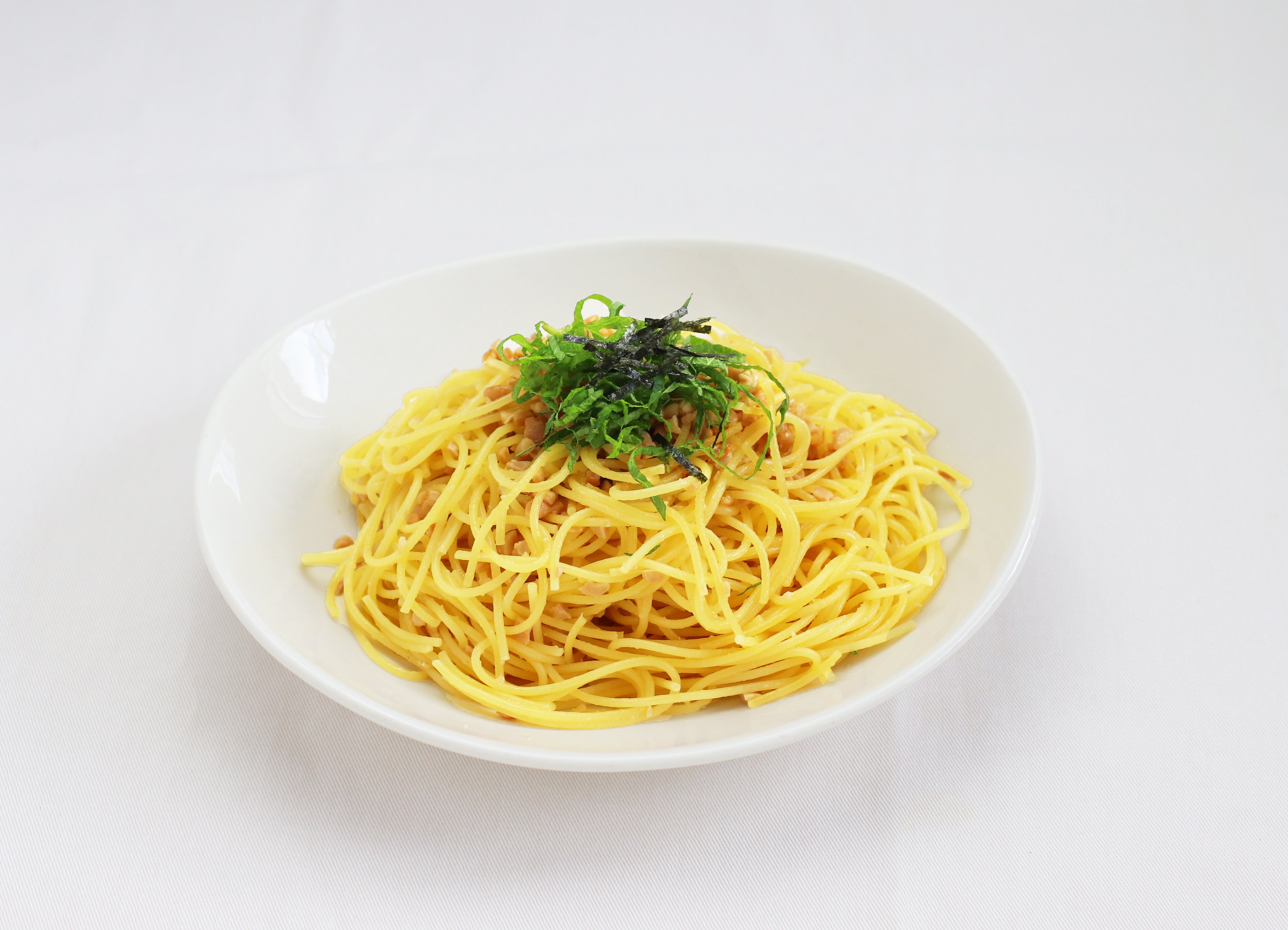ひきわり蒸し大豆のほぼほぼ納豆パスタ