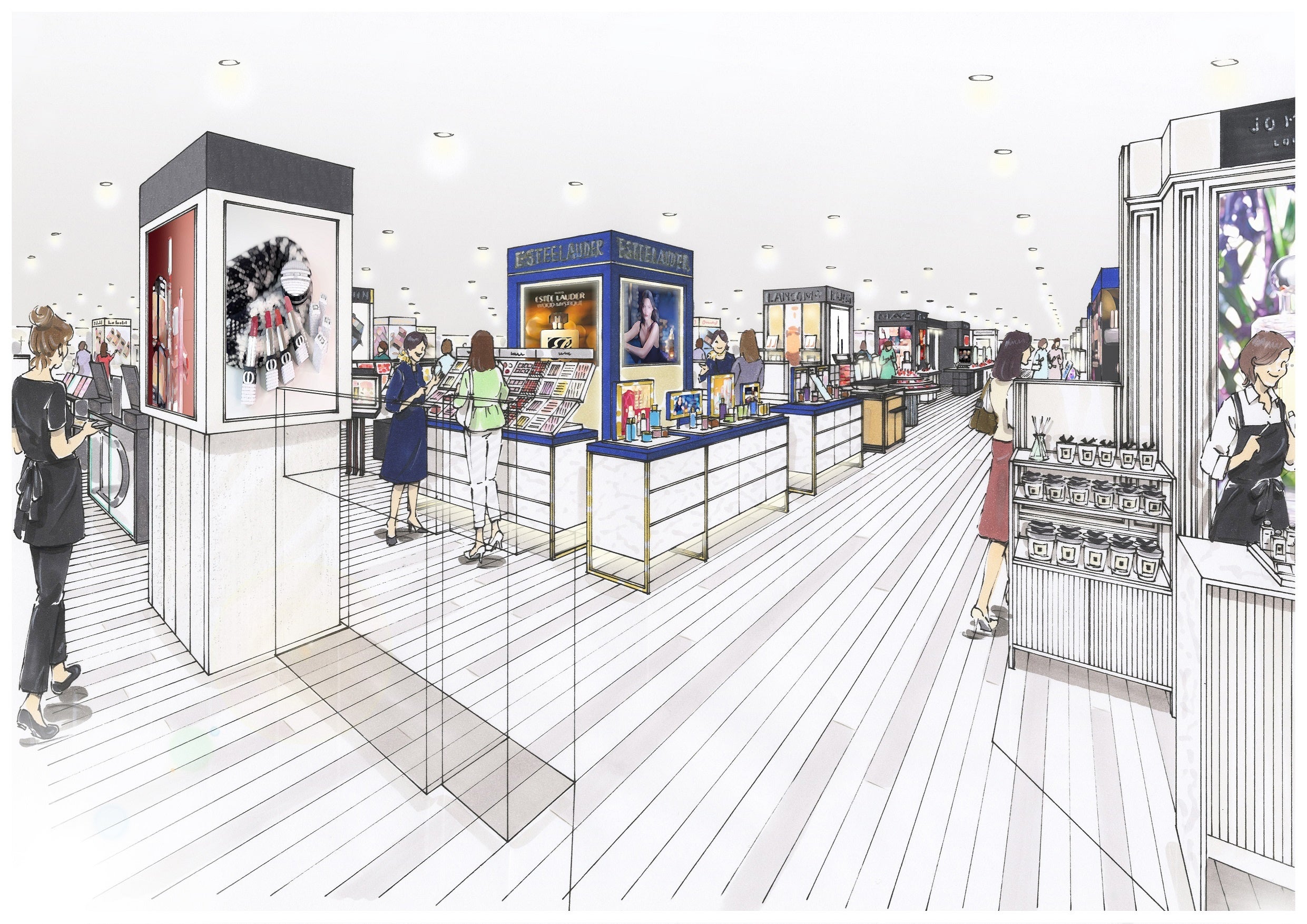 地下１階　化粧品売場イメージ