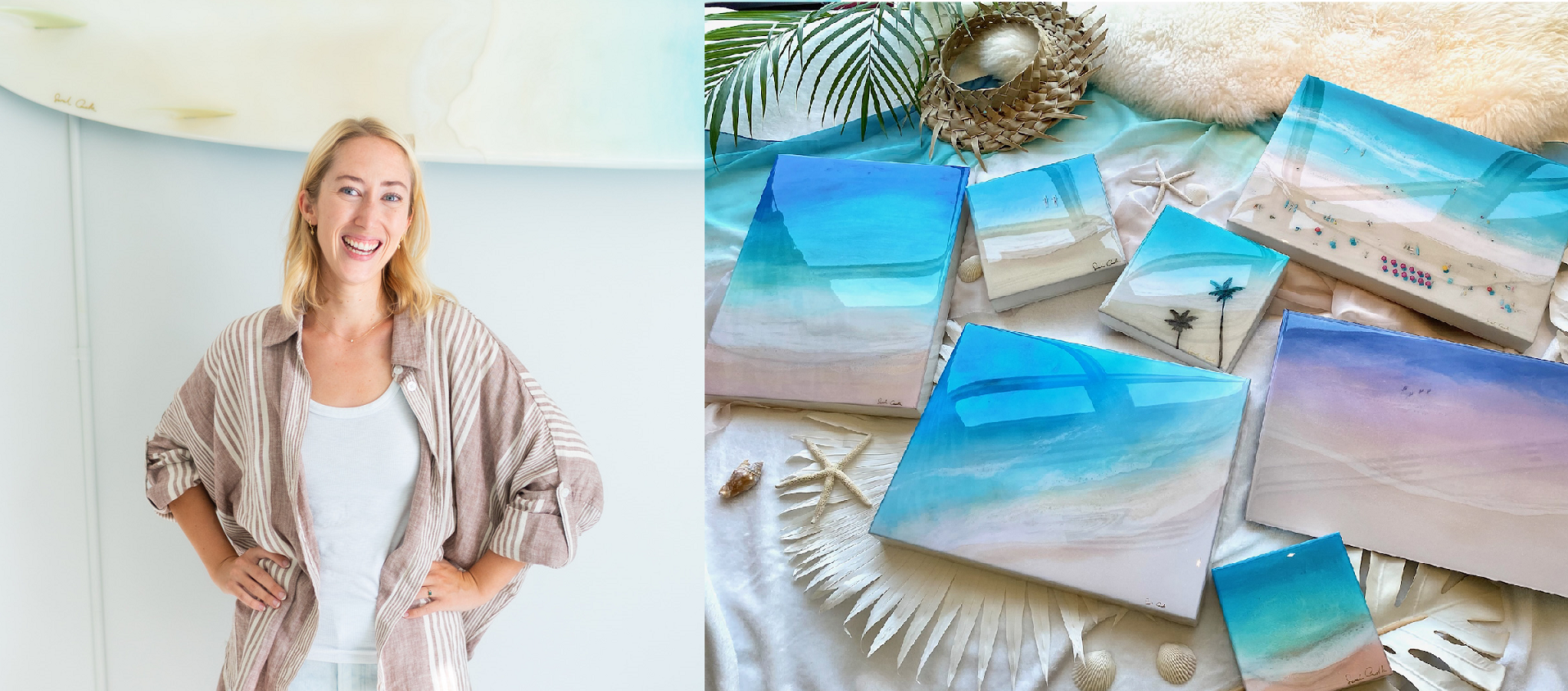 サラ カードルのレジンアート（版画）を展示販売