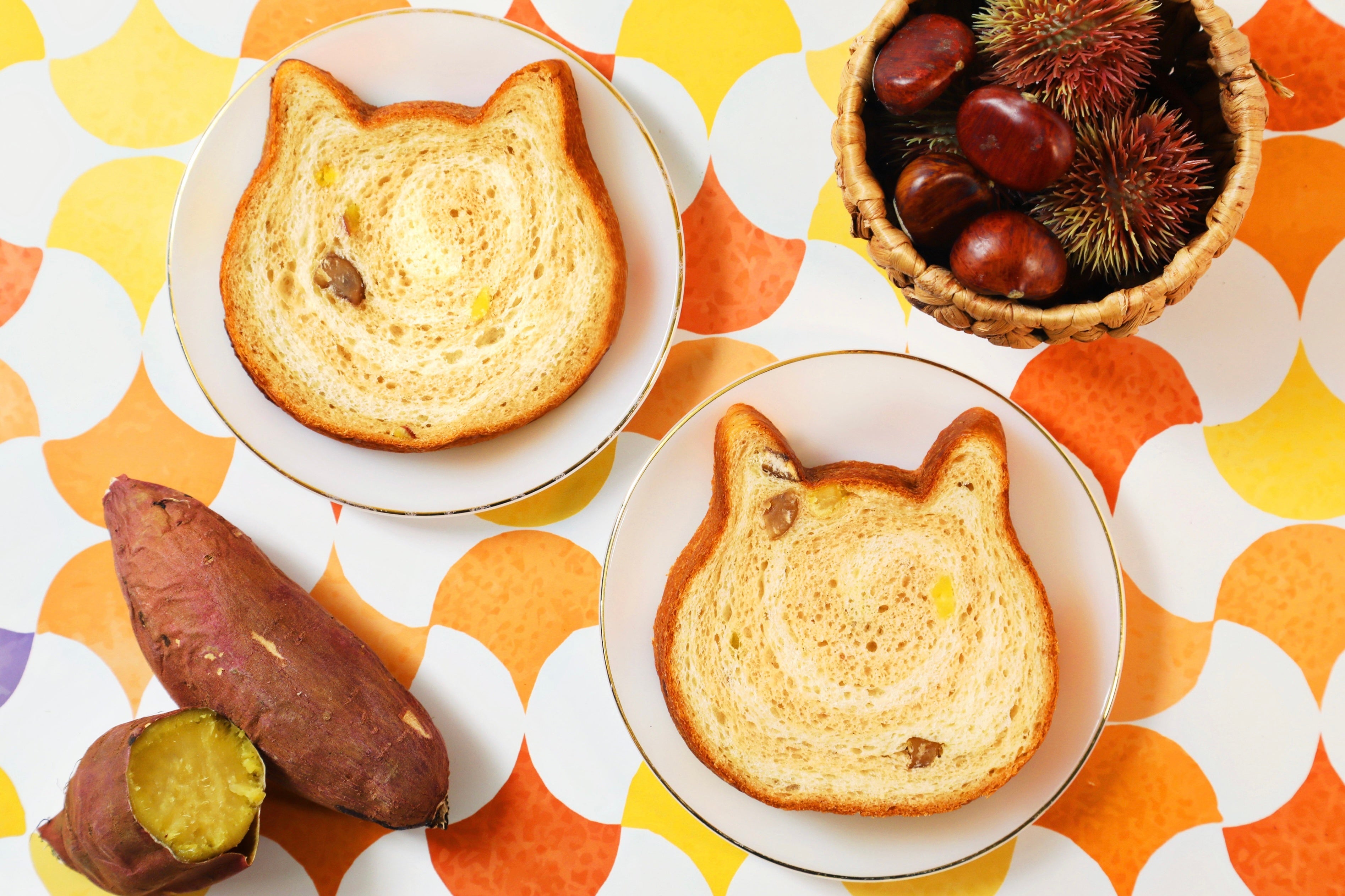 ほくほく栗×2種のサツマイモ】「ねこねこ」より“甘栗かのこ”と“なると