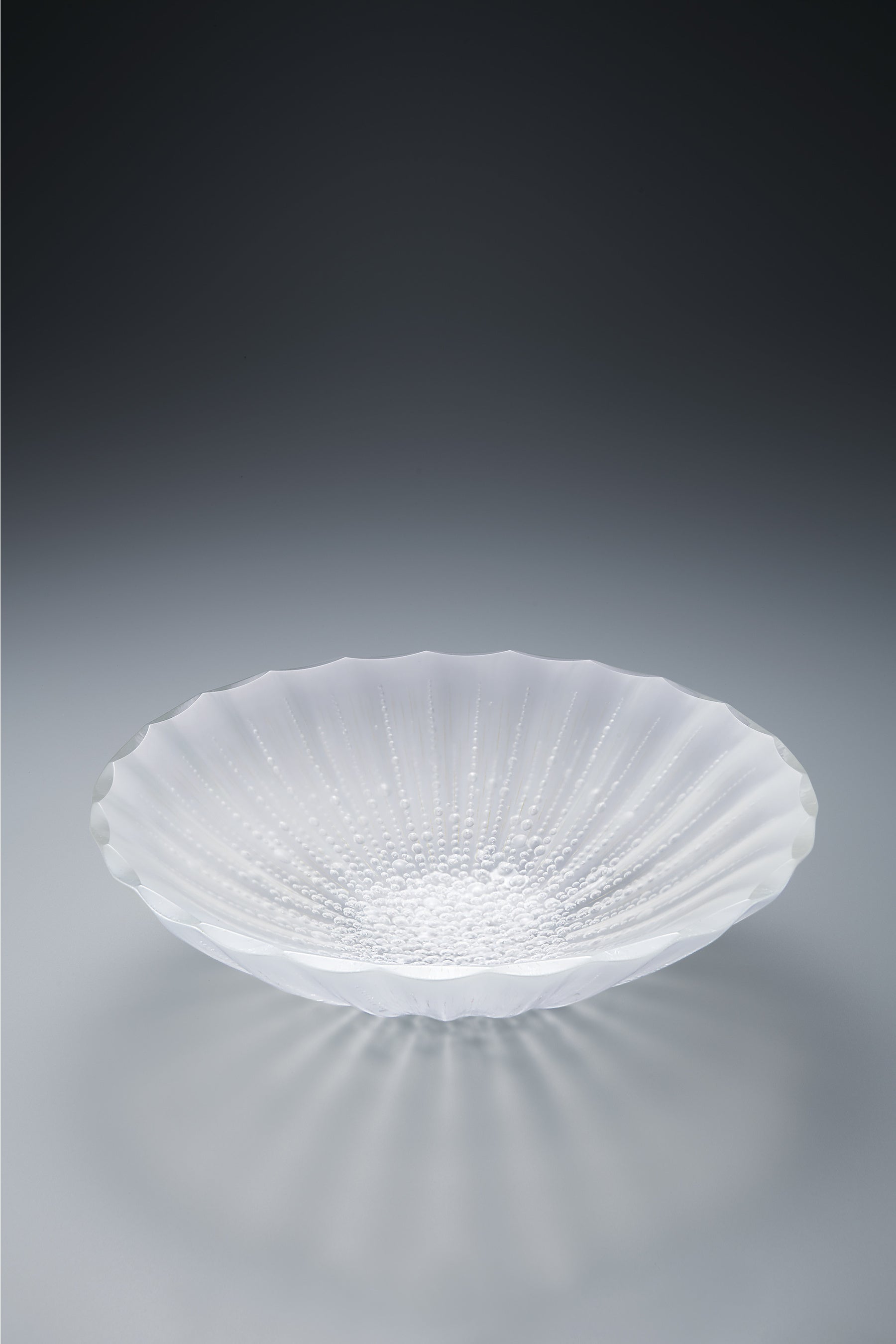 【諸工芸】積層虹彩切子鉢「泡霞」 渡邊 明