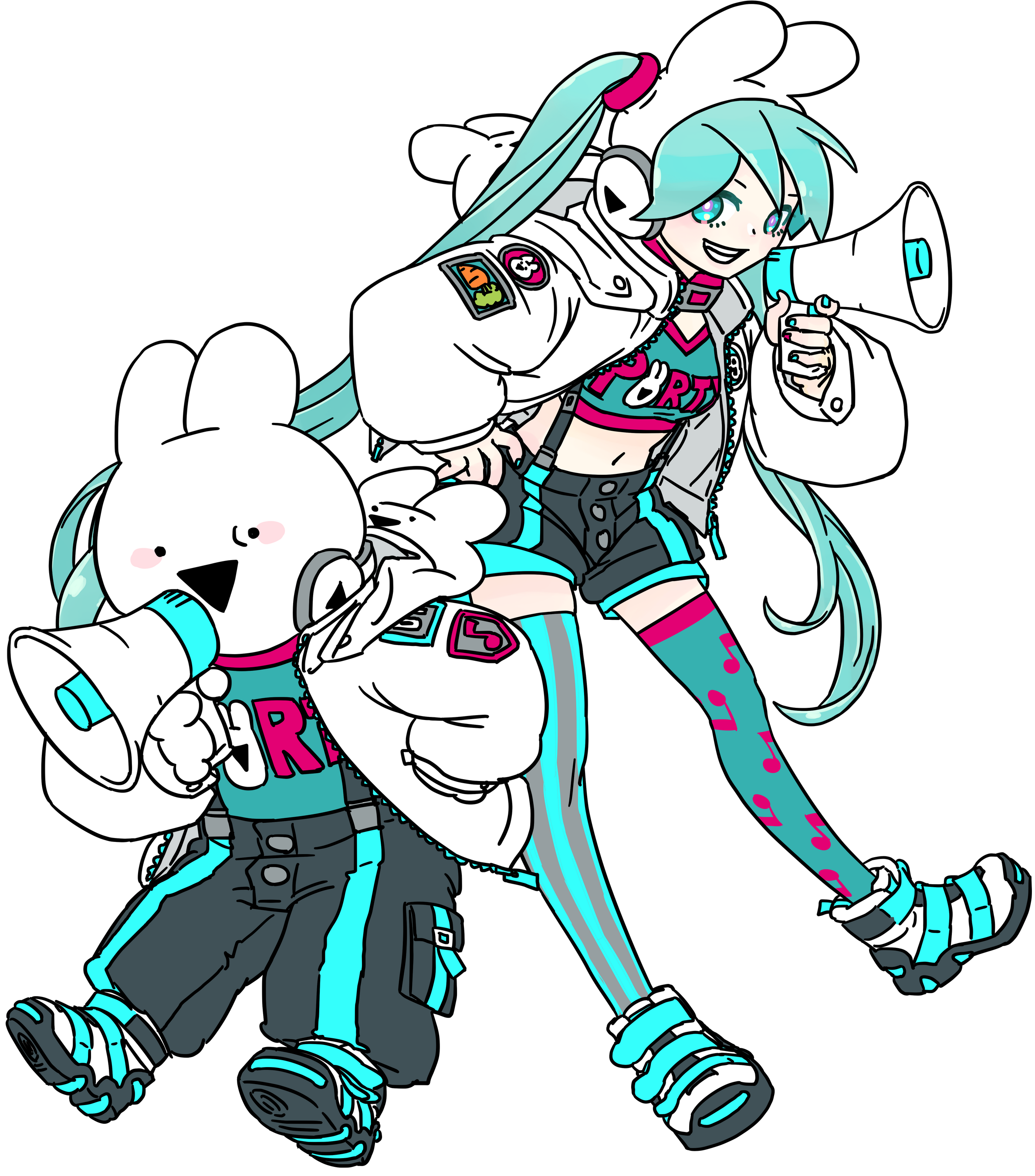 「初音ミク」と「すこぶる動くウサギ」のコラボ第二弾！ねも太郎描き下ろしの新ビジュアルが公開。LINE着せかえもリリース。海外でも人気のコラボは今後、スタンプや商品展開も予定。