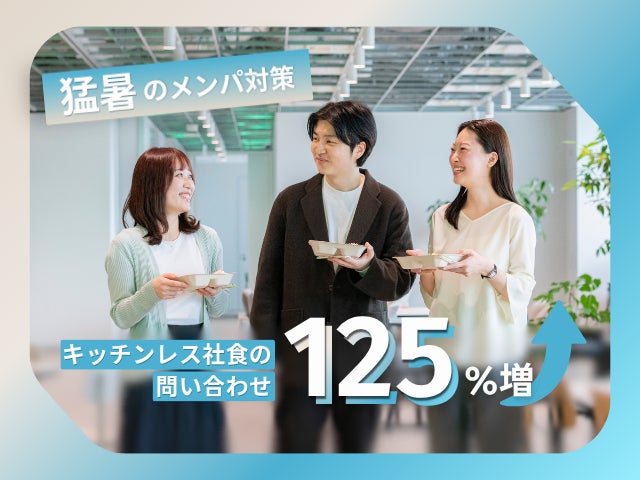 猛暑で外出ランチが苦痛に、オフィス内で完結する『キッチンレス社食』への引き合いが急増