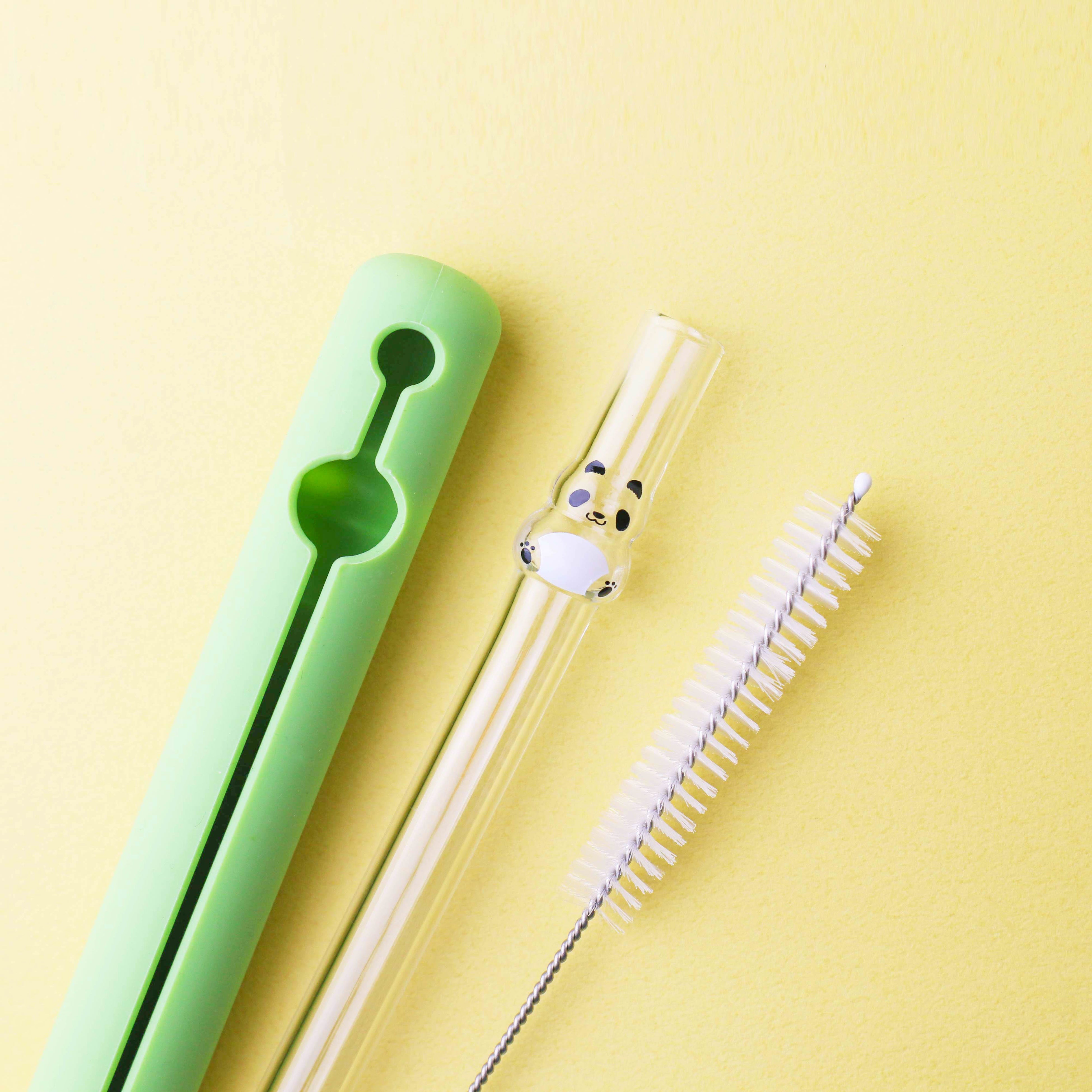 グッドグラス　ガラス製ストローセット「パンダ」