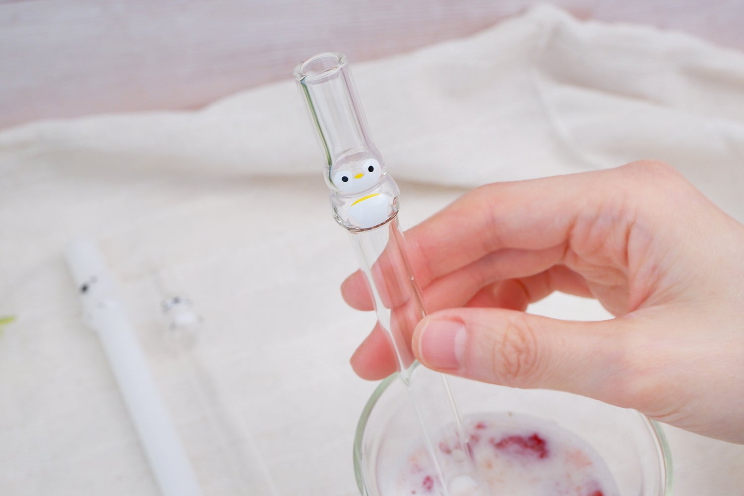 グッドグラス　ガラス製マイストロー「ペンギン」