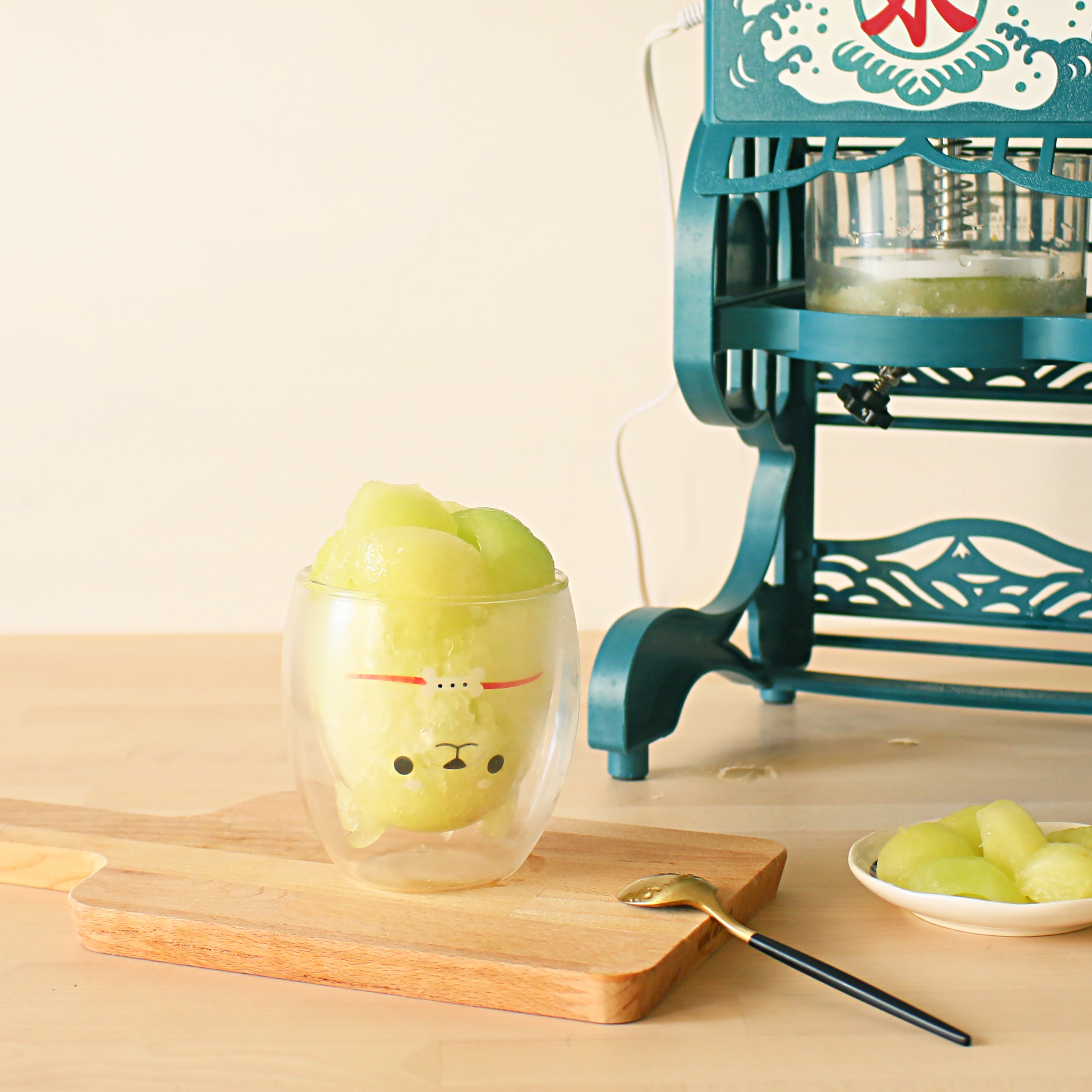 グッドグラス「しば」　かき氷の器として