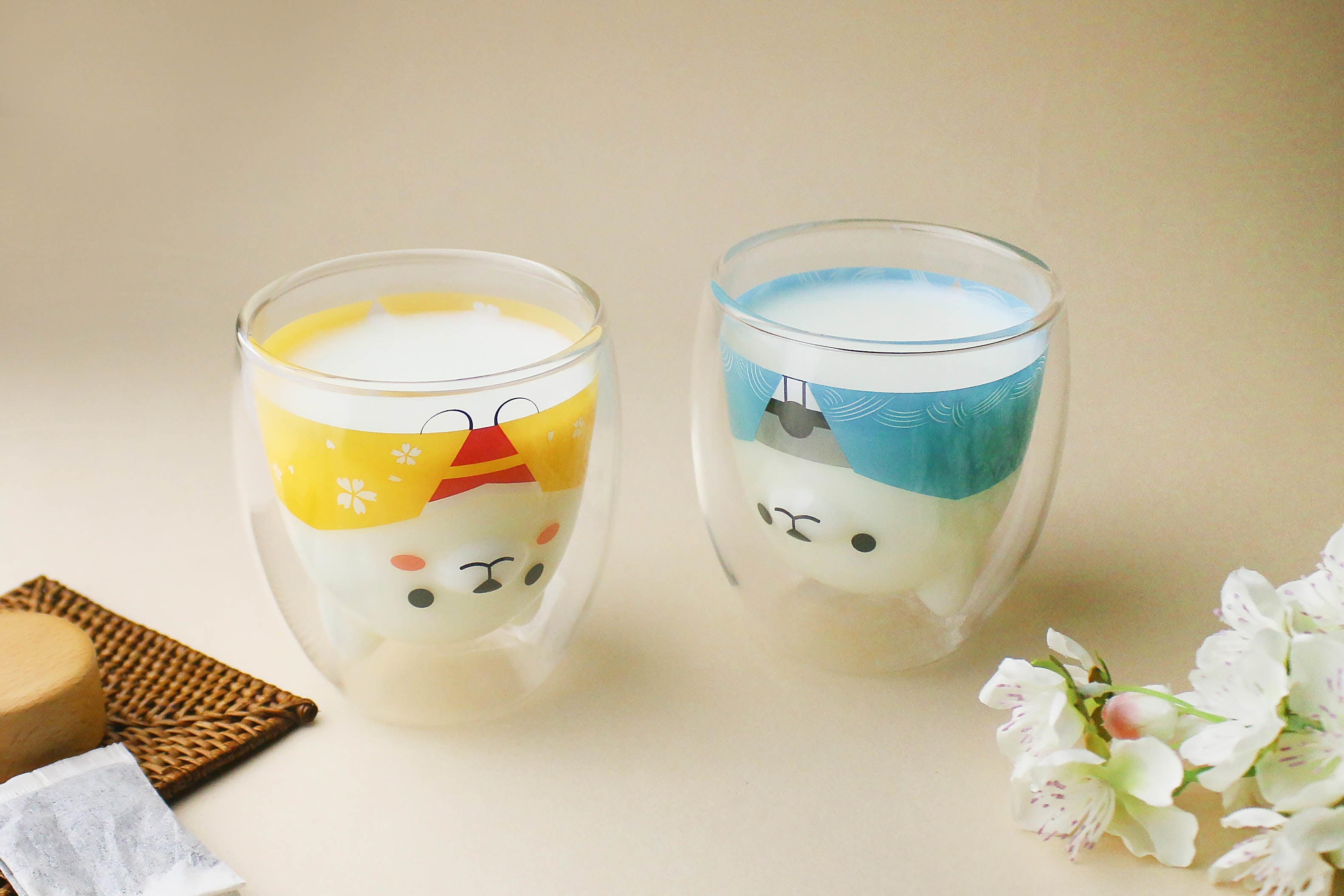 グッドグラス「和服柴仲良しセット（桜）」