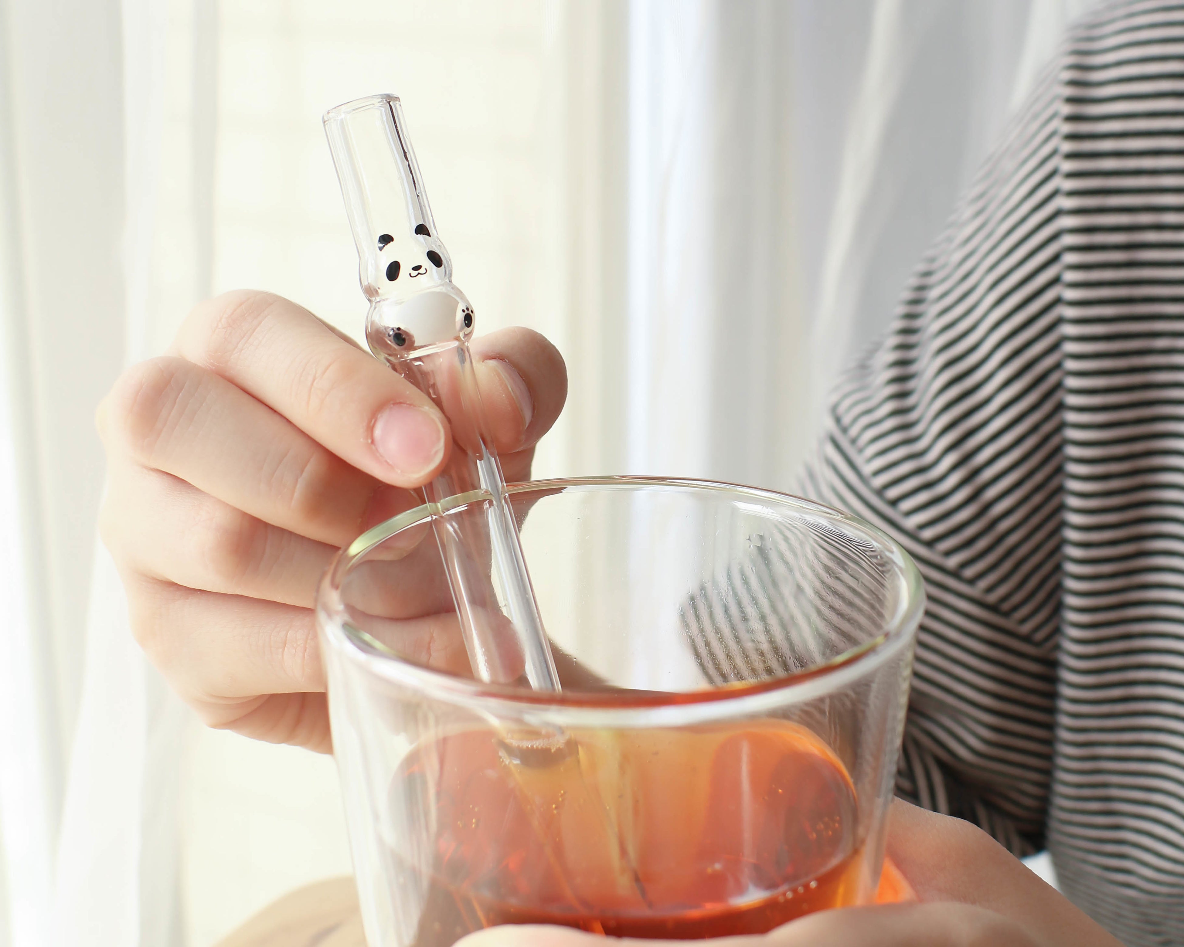 グッドグラス　「パンダ」ガラスストローセット