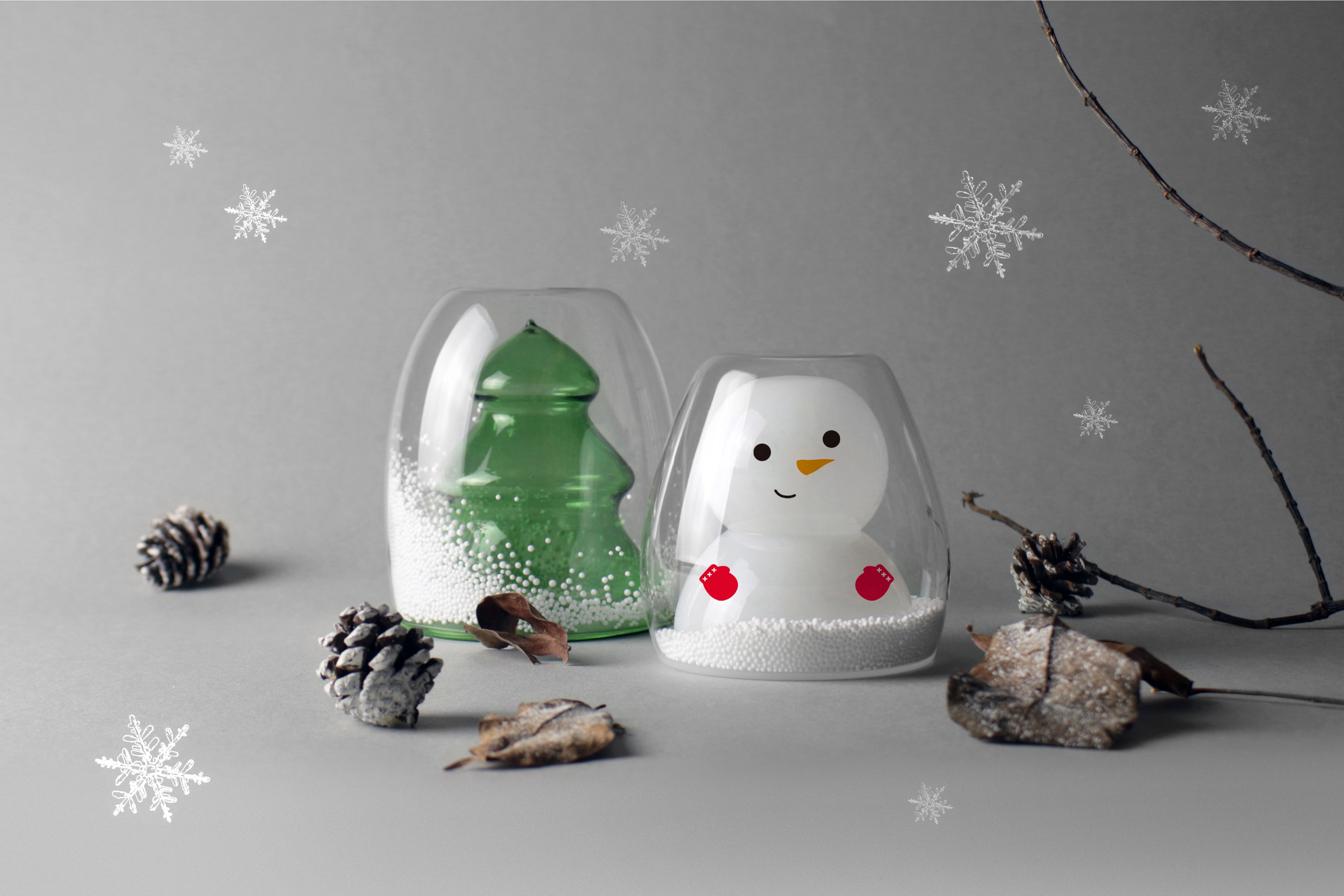 グッドグラス　クリスマスシリーズ「ツリーと雪だるま」