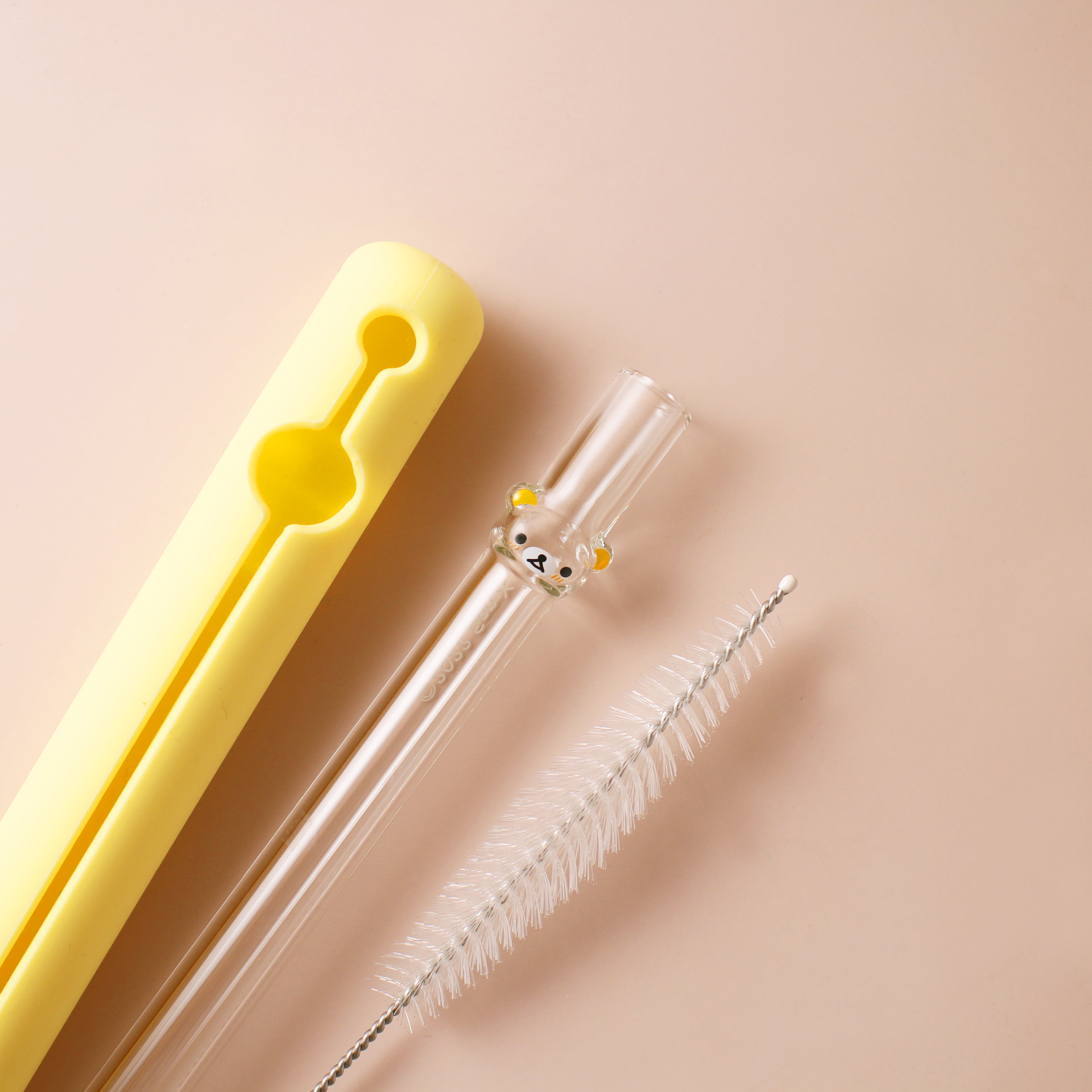 「リラックマ」ガラスストローセット　口開け