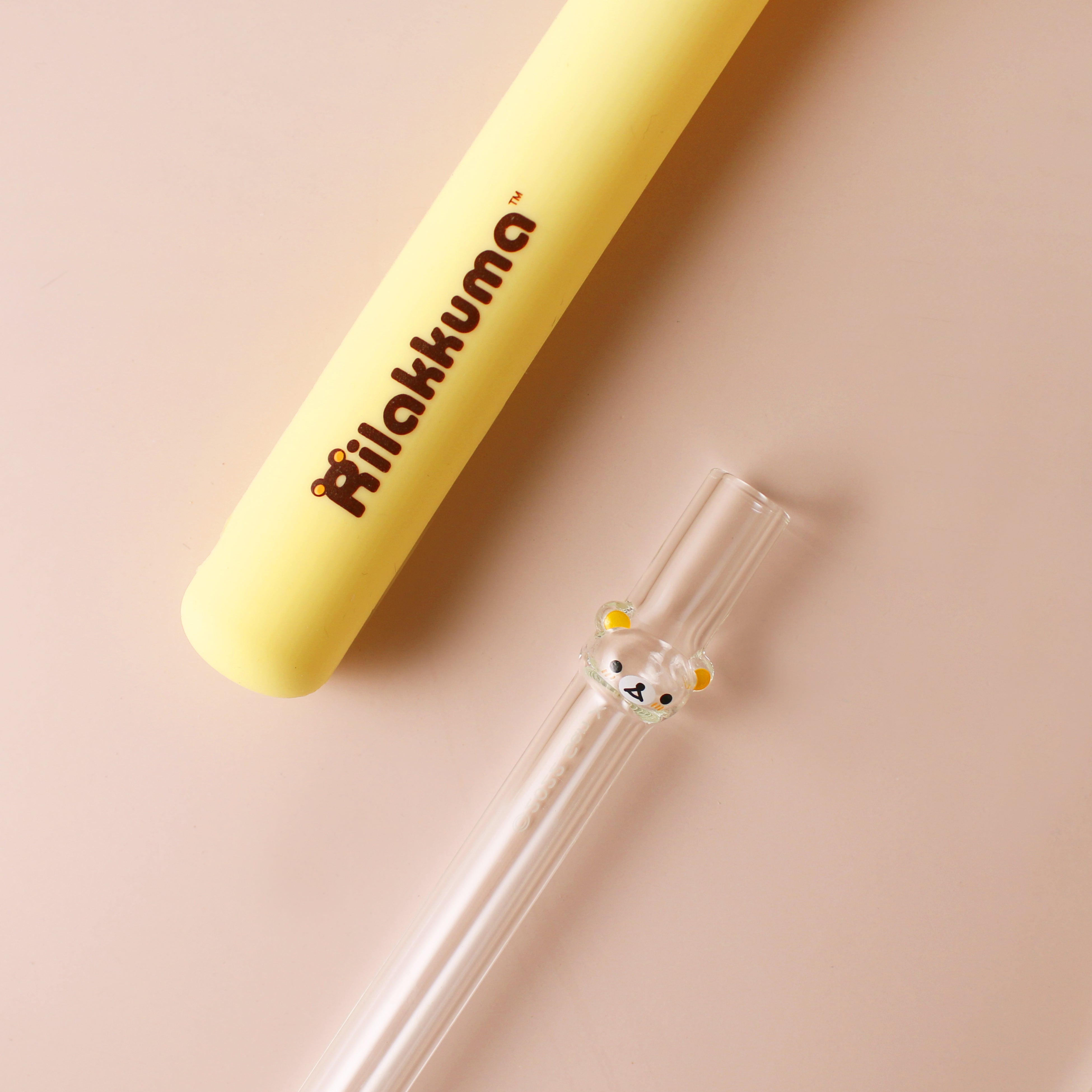 「リラックマ」ガラスストローセット　口開け