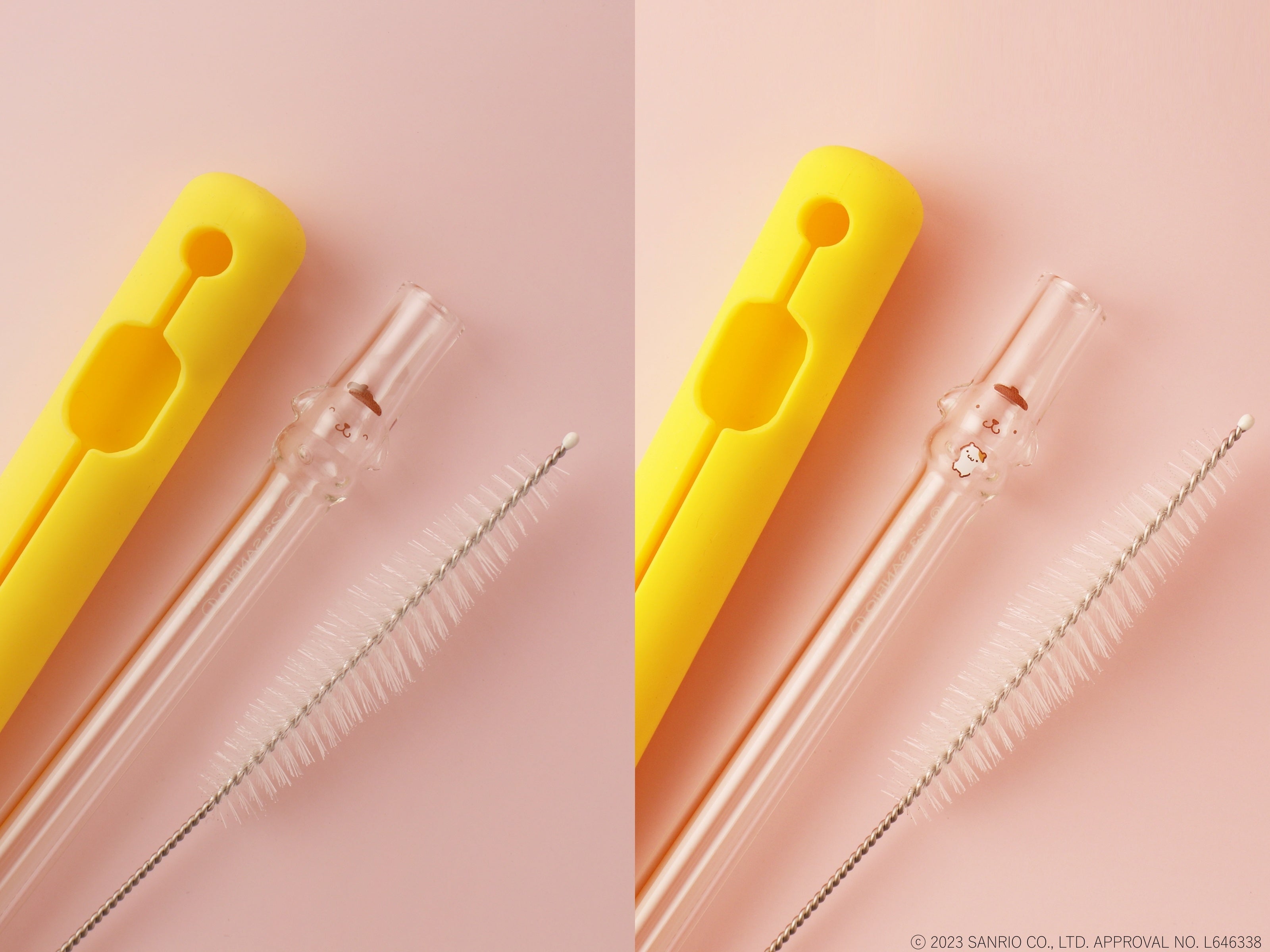 ポムポムプリン」ストロー　（にっこり、マフィン））