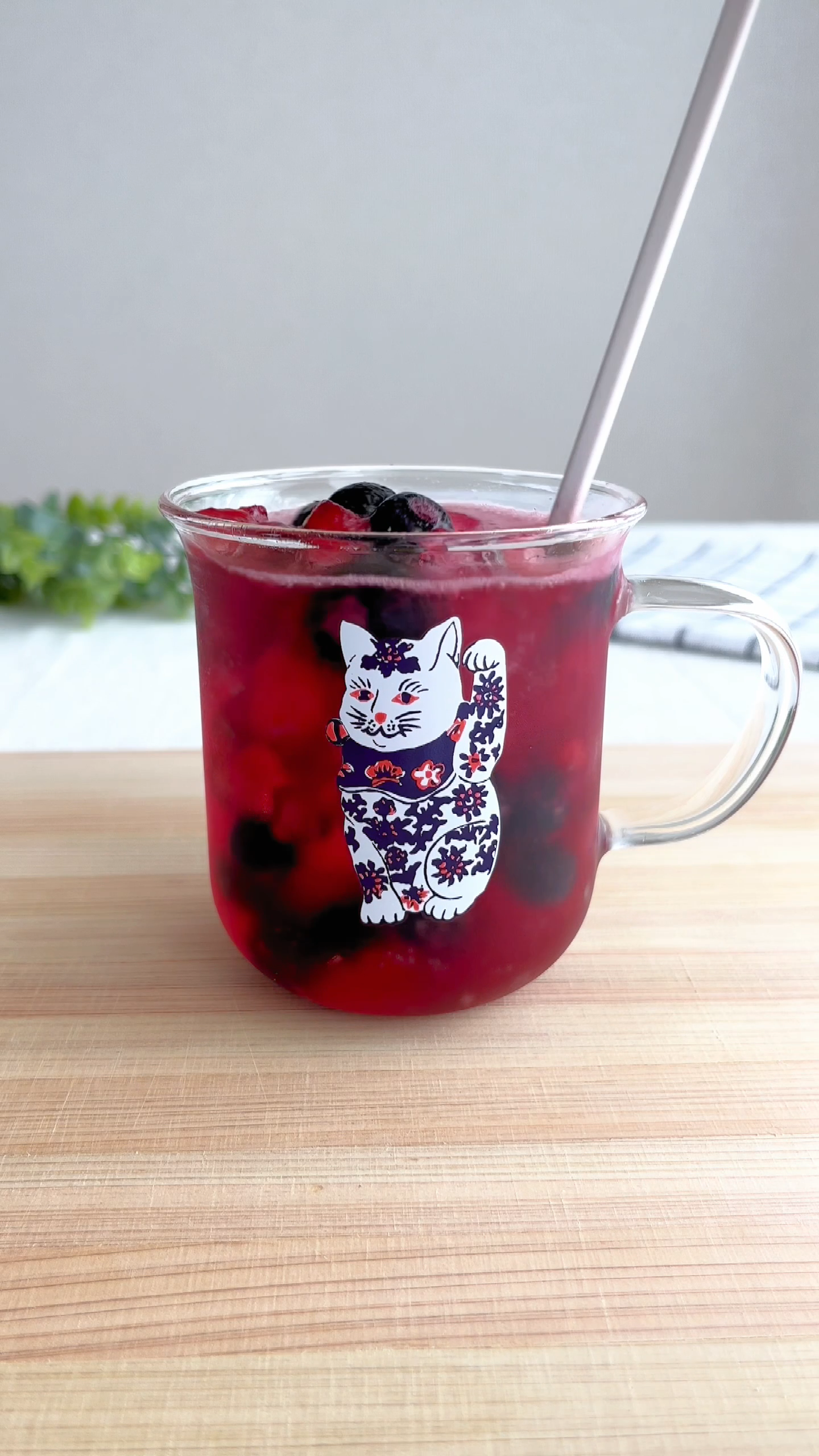 ケイタマルヤマ×グッドグラス  招き猫グラス