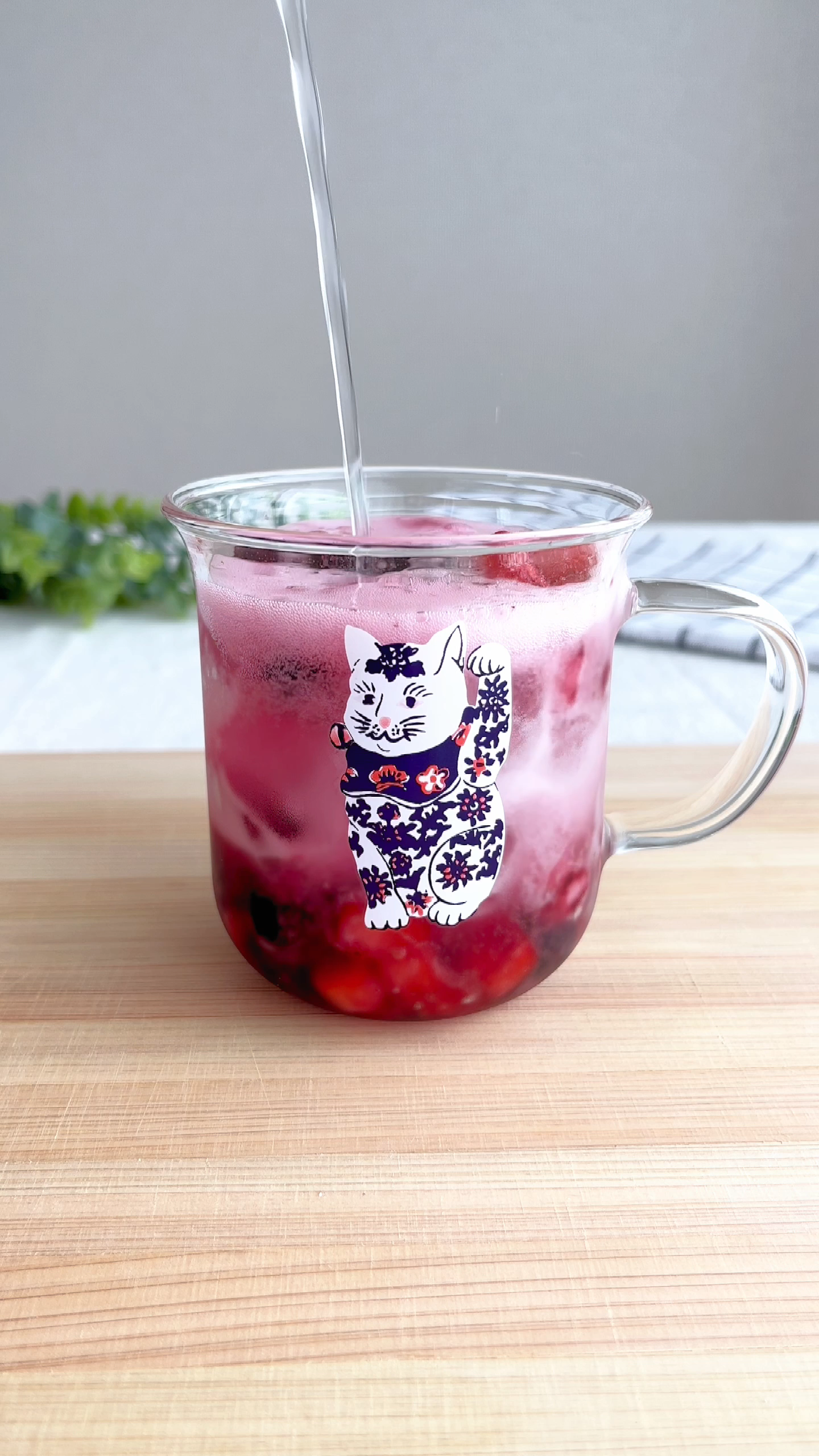 ケイタマルヤマ×グッドグラス  招き猫グラス