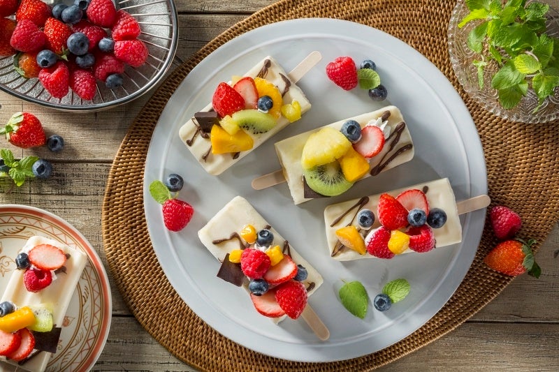 【ケーキみたいなフルーチェアイス】