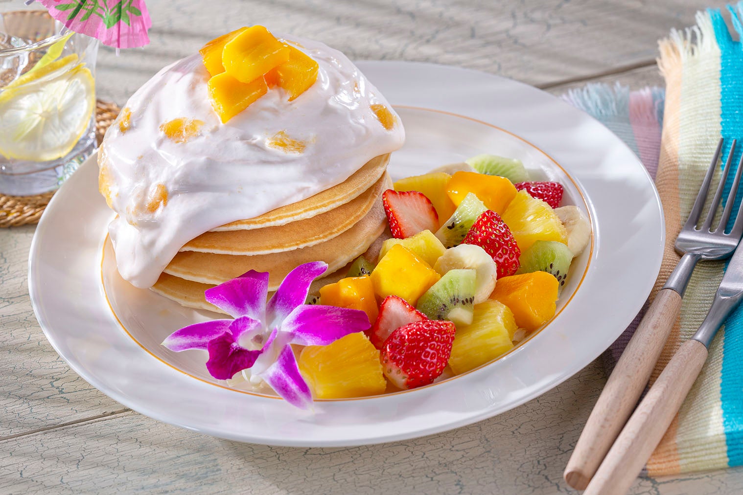 【アレンジレシピ：ハワイアンパンケーキ】