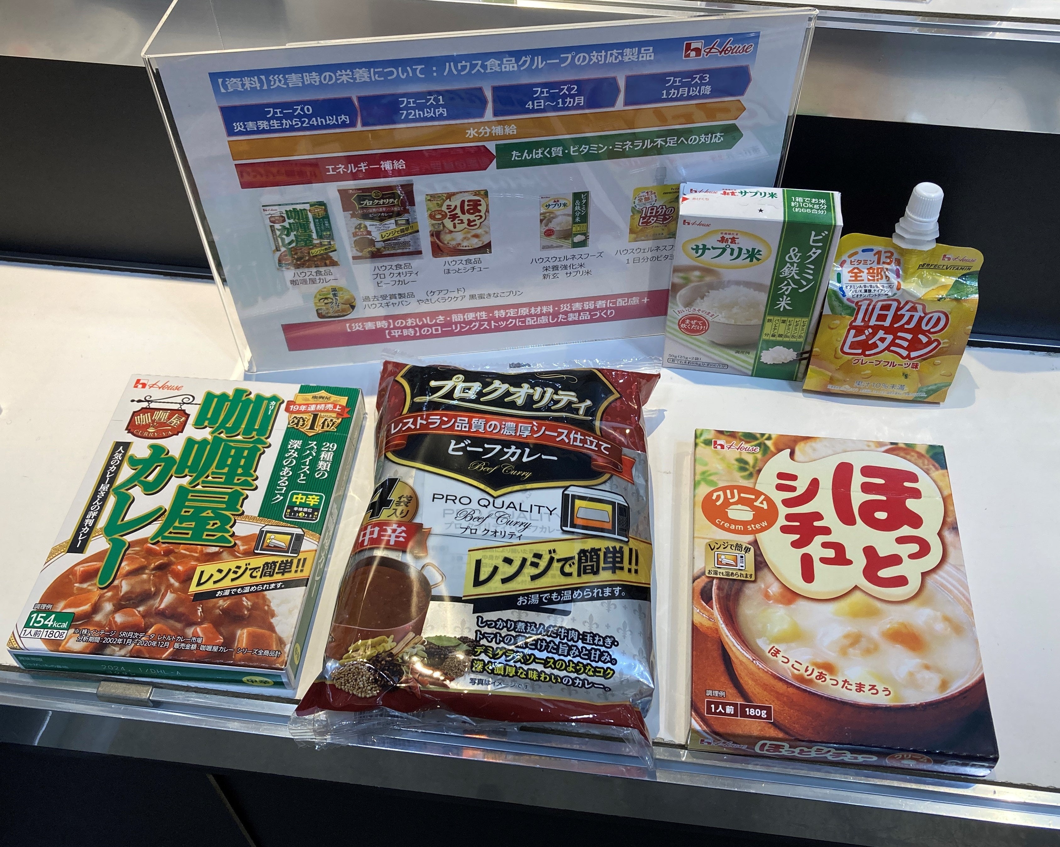 2023年4月12日～14日に開催された SDGs・災害食大賞での展示の様子