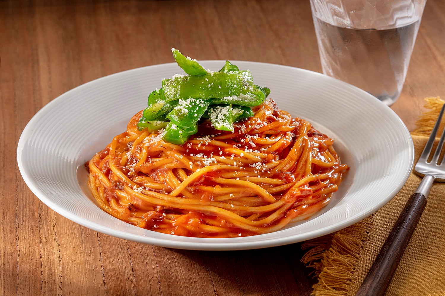 ＜ピーマンたっぷりナポリタン＞