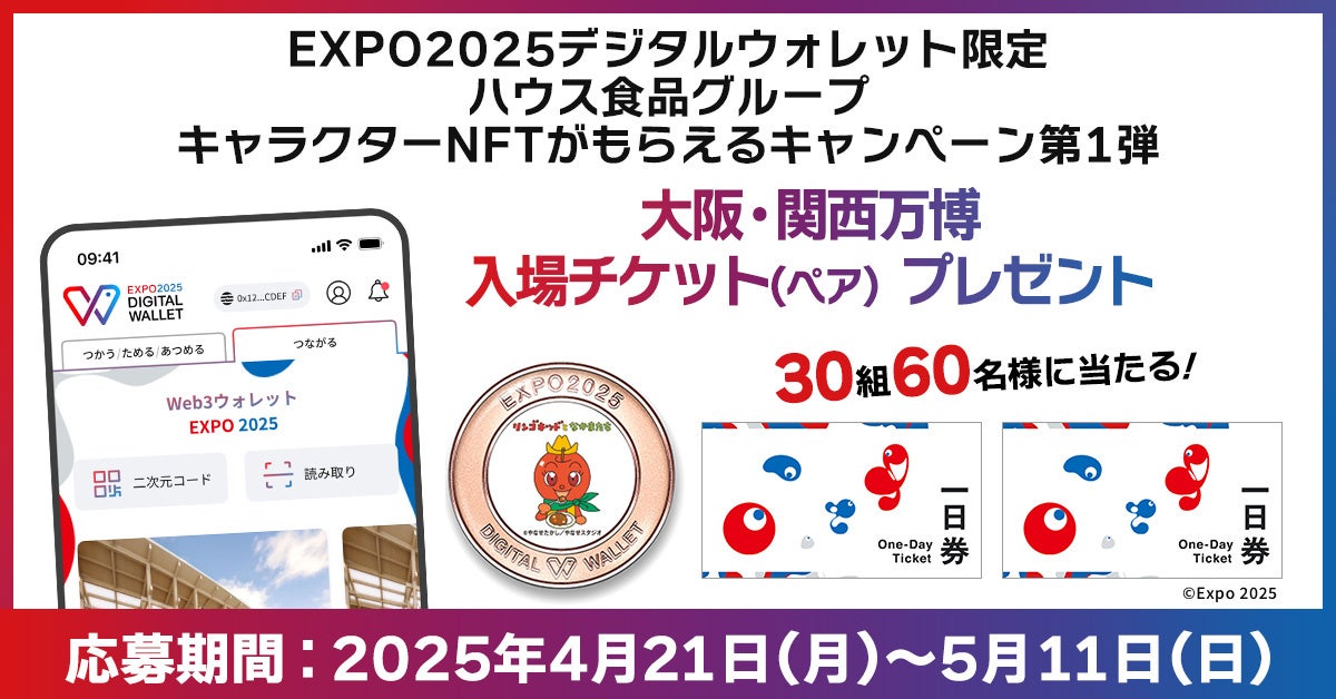 「EXPO2025デジタルウォレット」とハウス食品グループが連携しNFTを活用した海外向けプロモーション展開を開始