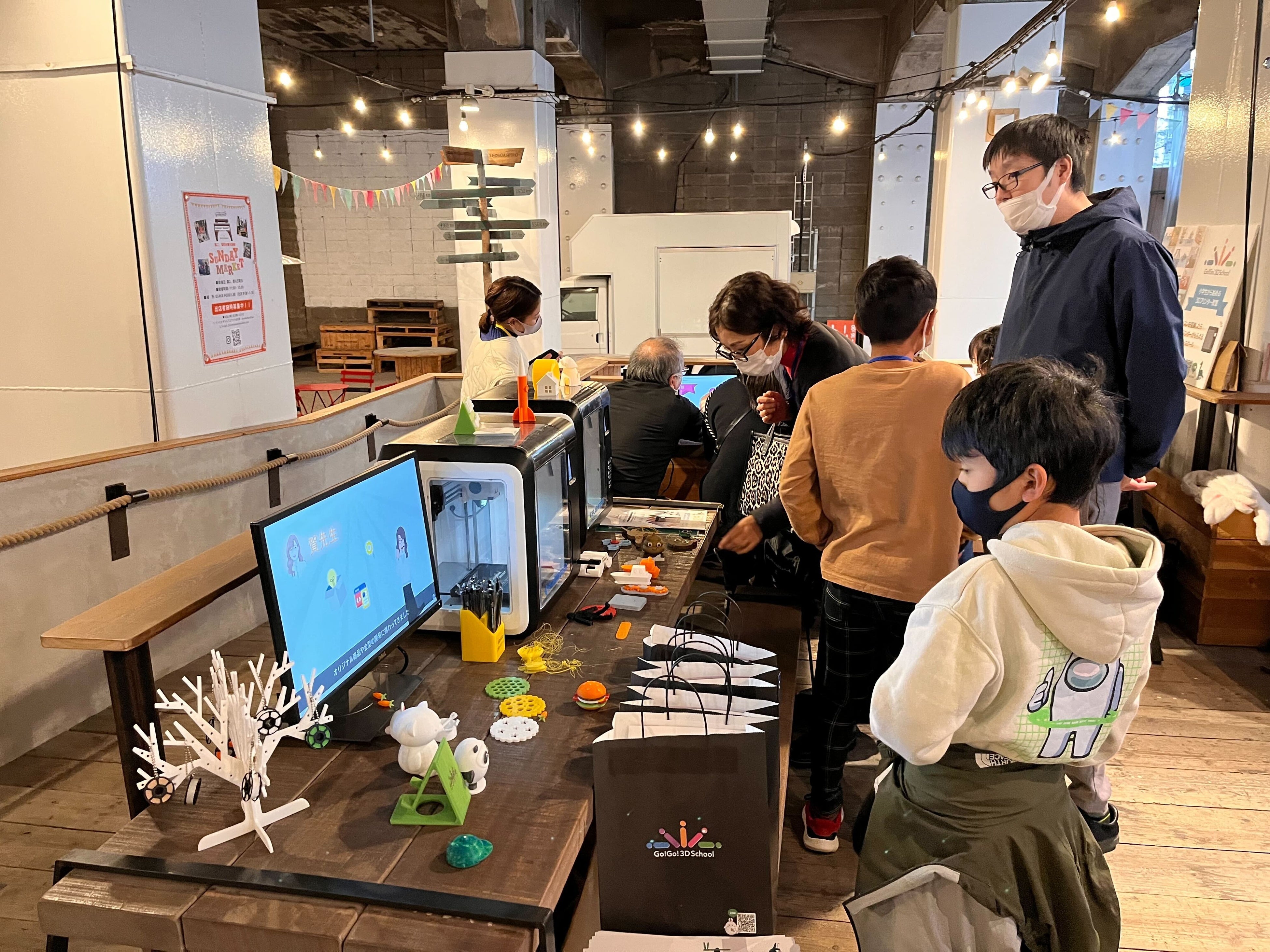 3Dプリンター体験の様子