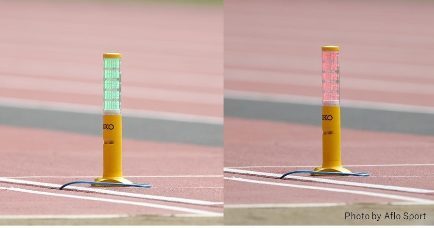 ④有効試技なら緑、無効試技なら赤色のランプが点滅