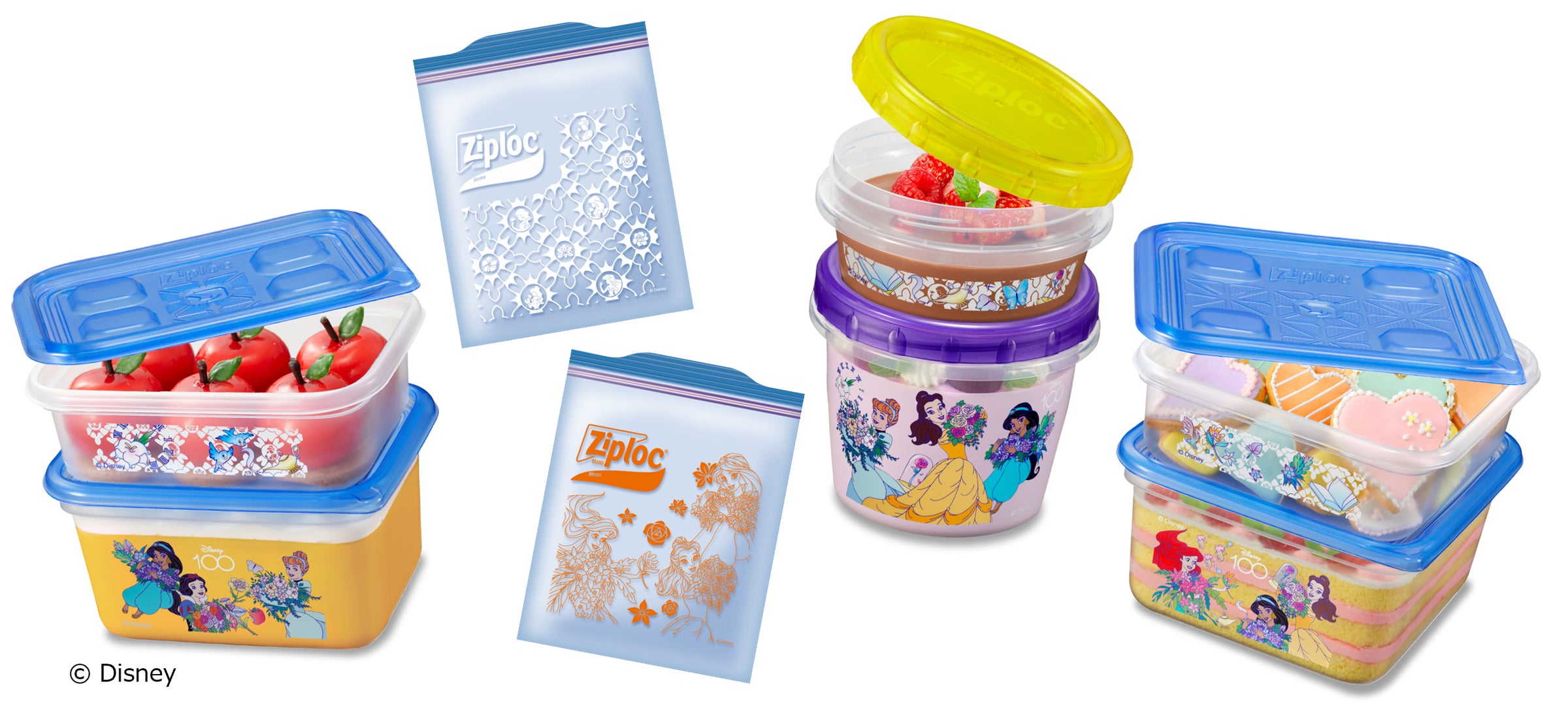 ディズニー100」テーマの新作ジップロックⓇに人気プリンセスたちが ディズニー100」テーマの新作ジップロックⓇに人気プリンセスたちが