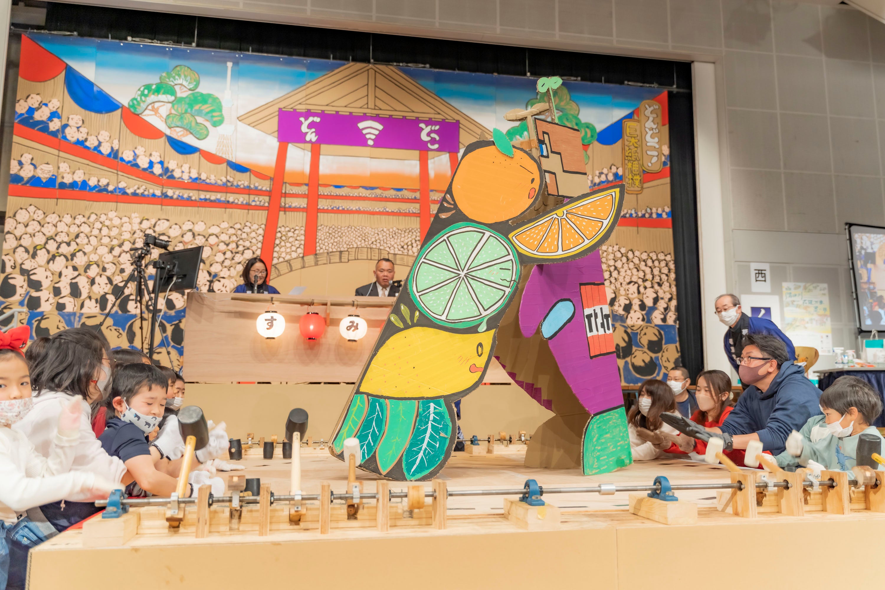 力士制作チームを迎えて開催した本場所（2022.12.18） 撮影：427FOTO