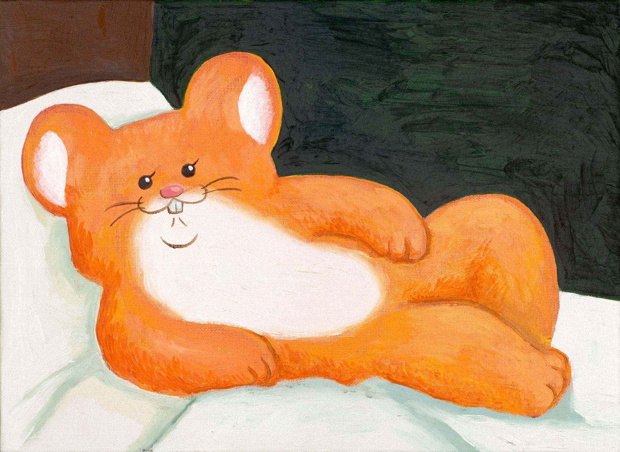 横たわる裸ネズミ