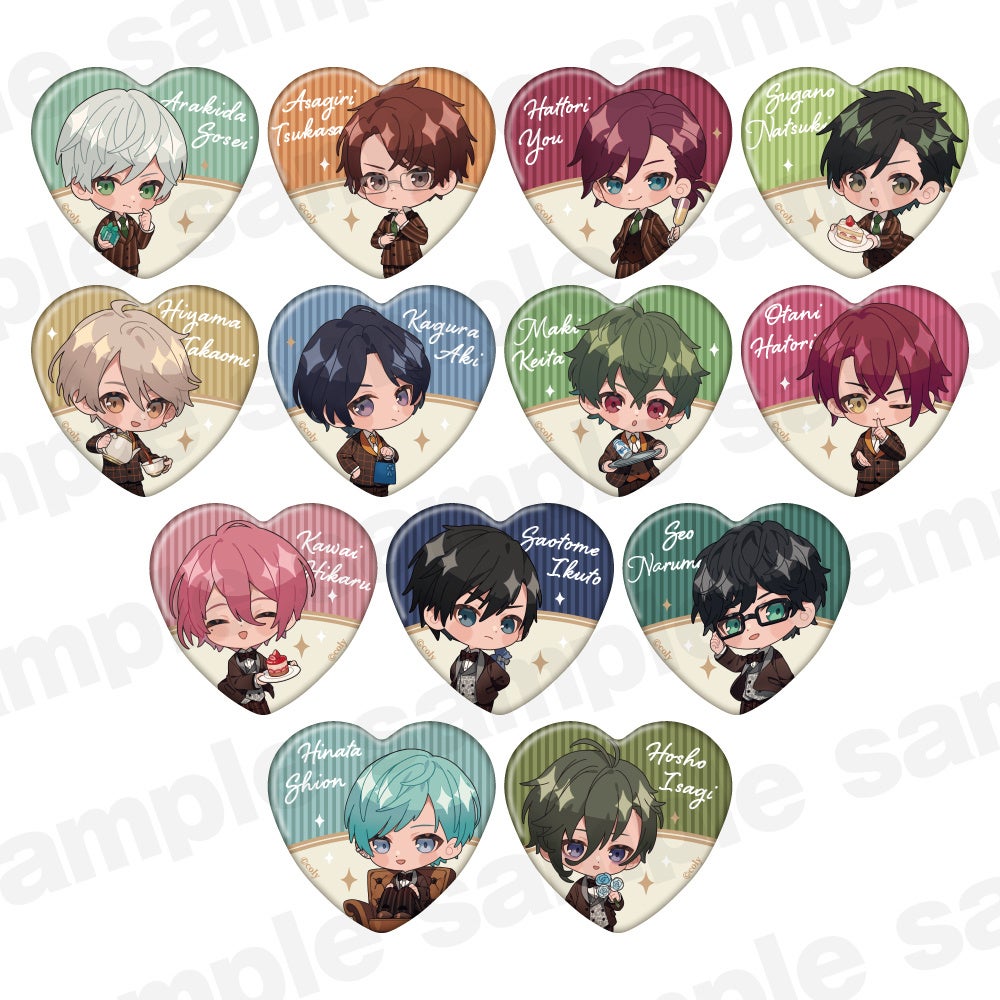 トレーディング ハート缶バッジ B【警視庁・Revel・瀬尾研究室（ブラインド 全13種）】 1個 440円