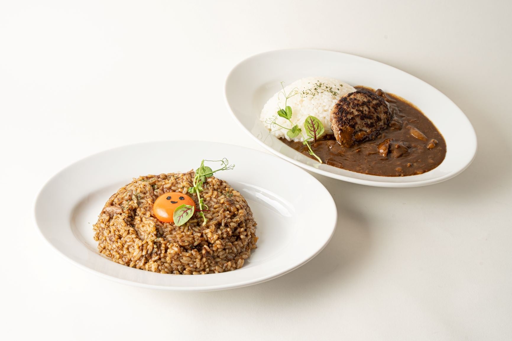 B2F 鉄板焼き肉バル 麦と大地 『神戸牛入りまぜカレー・神戸牛ハンバーグカレー』 ￥1078円 ・￥1518円