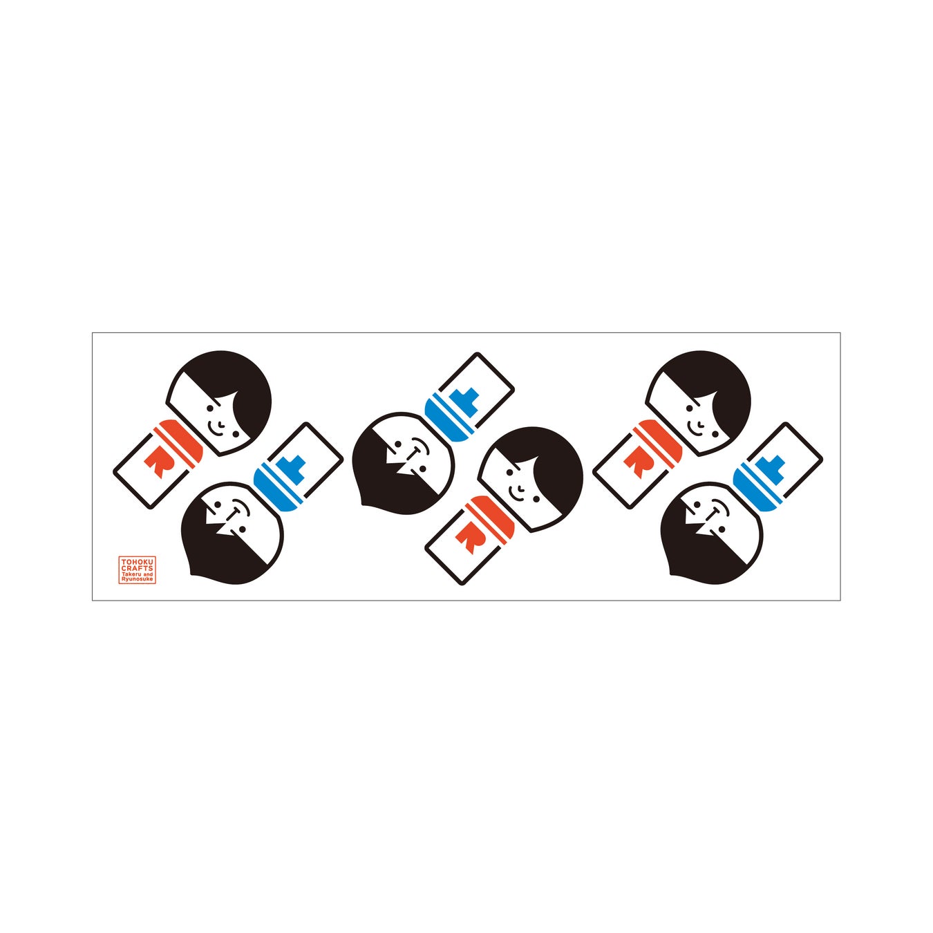 飾りコマ手ぬぐい