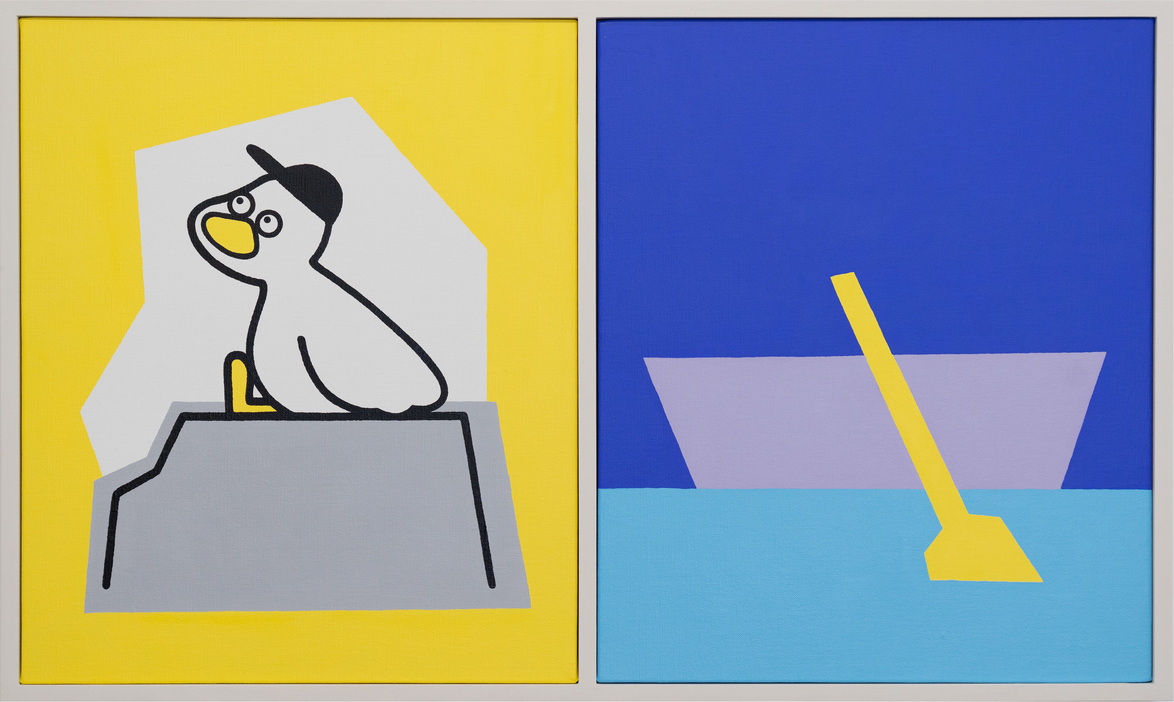 DOG&DUCK-空とあひる　 Size(cm) 48×80