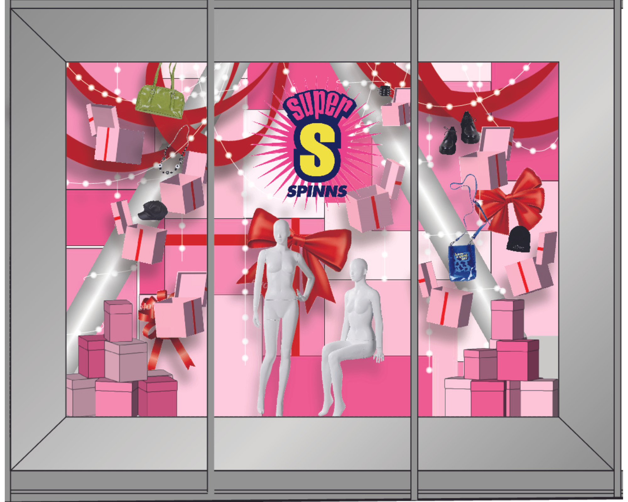 本館1F・渡辺通り側ディスプレイウィンドウ演出イメージ