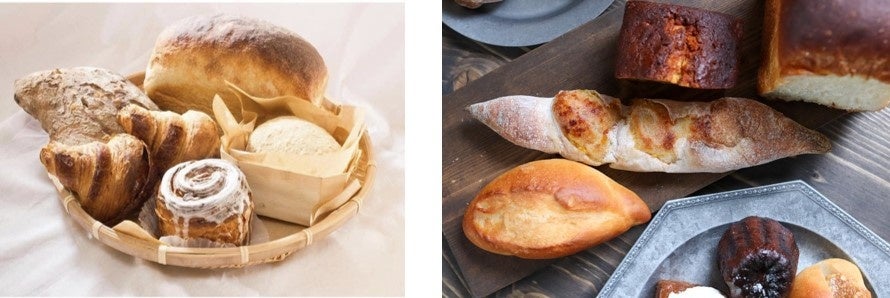 左）ブーランジェリーラフィ(北海道)　右）坂の上ベーカリー(石川)
