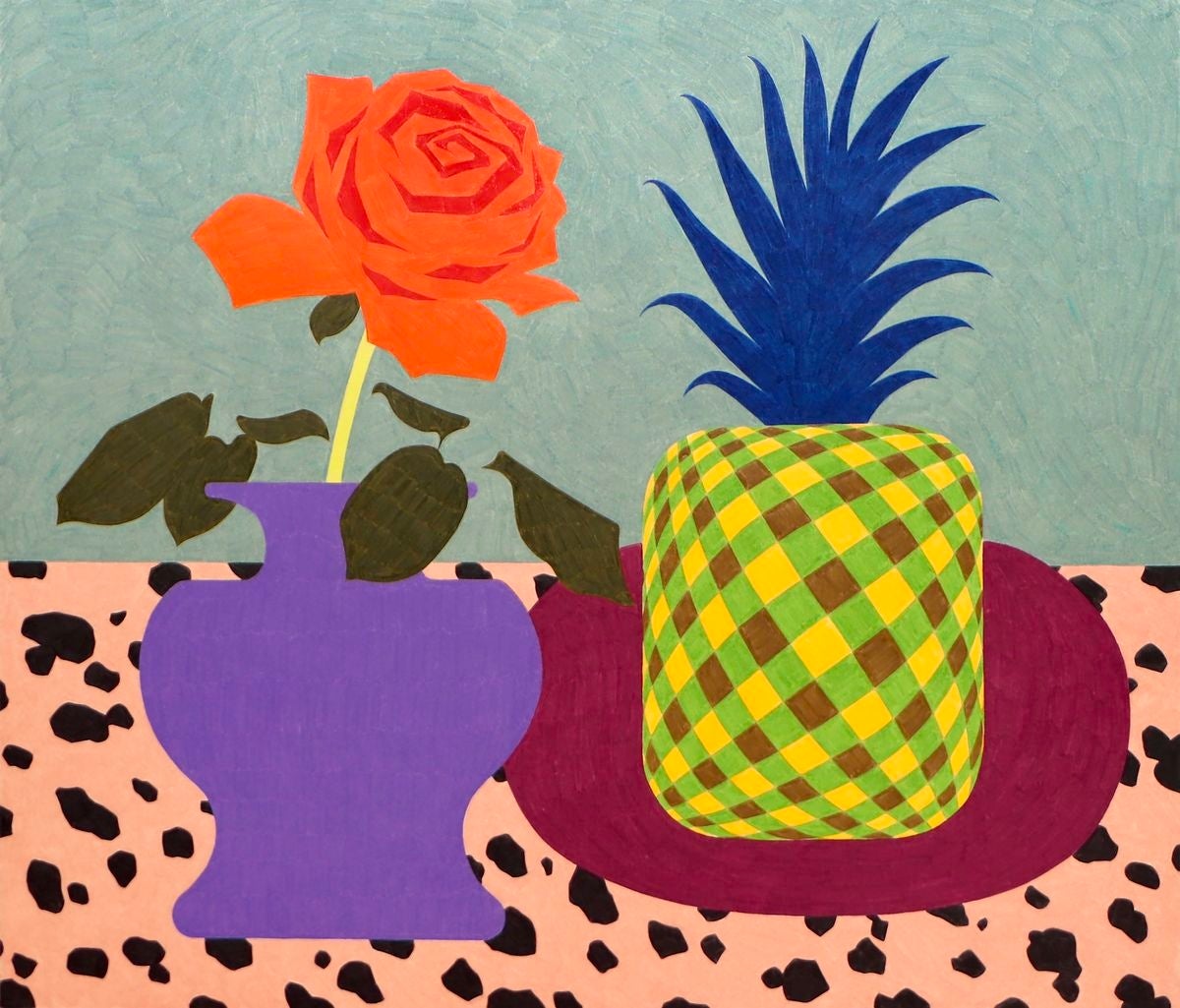 薇とパイナップル(2022,pencil)