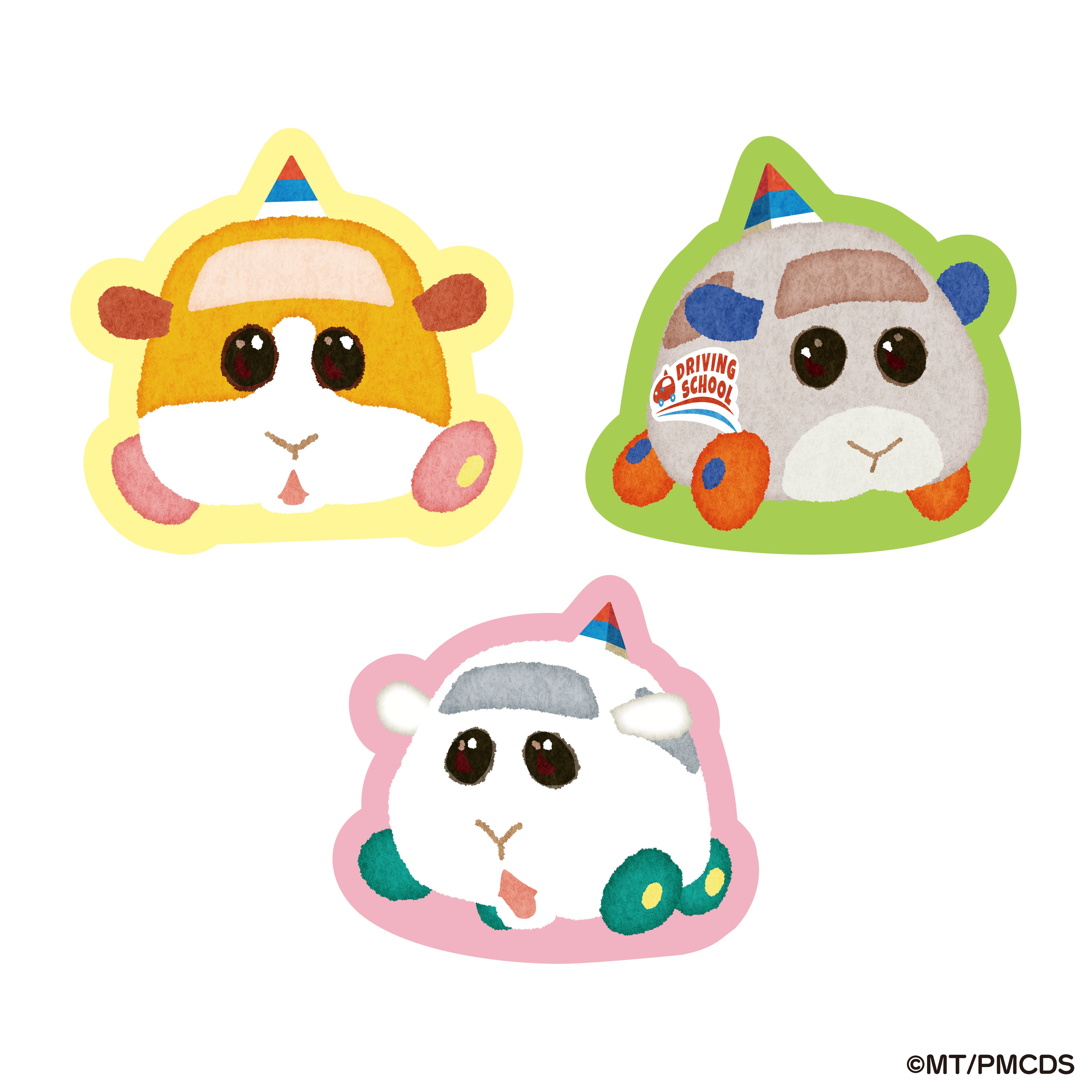 クッション （教習ポテト／教習シロモ／ペーター） 各3,850円（税込）