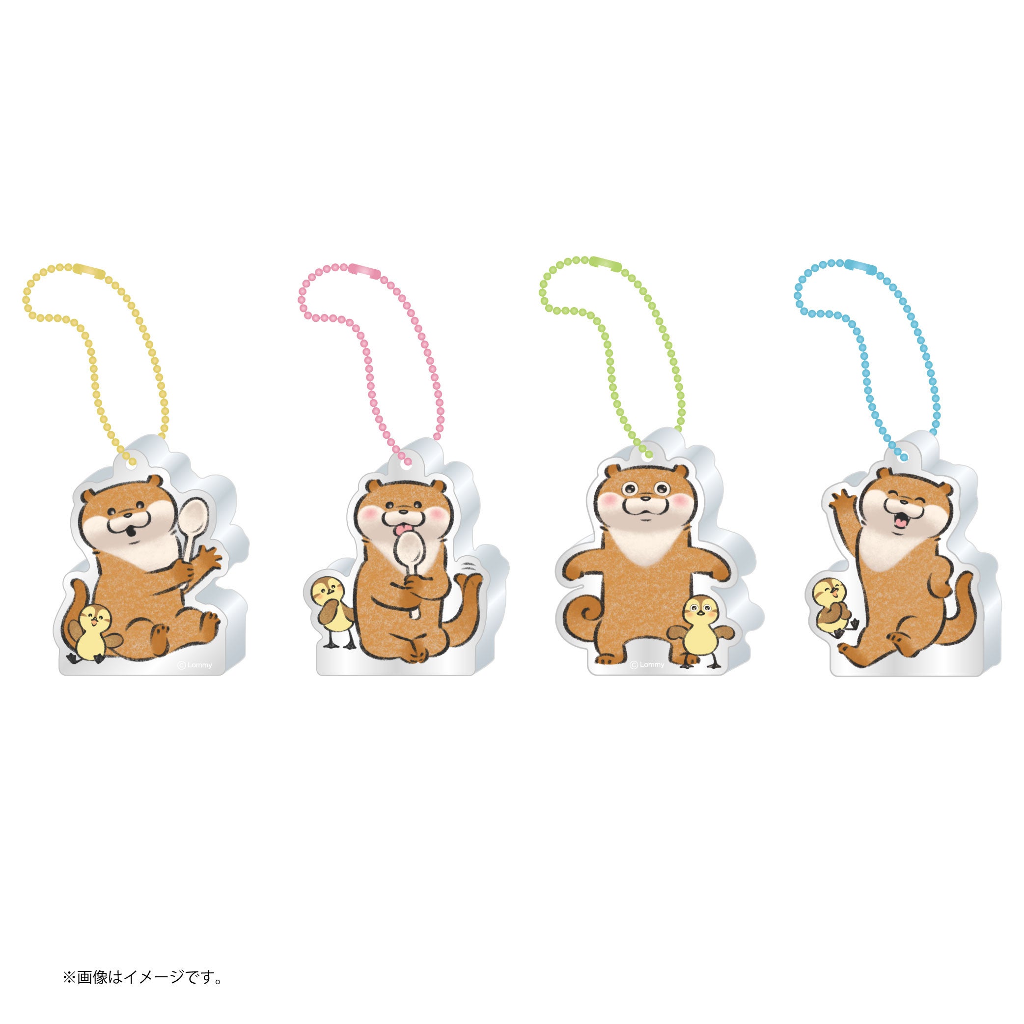 アクリルブロックキーホルダー 全4種 各1100円(税込)