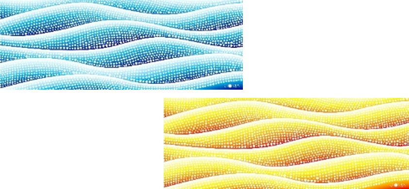 Waterfall てぬぐい（水色／黄色） 価格：2,420円