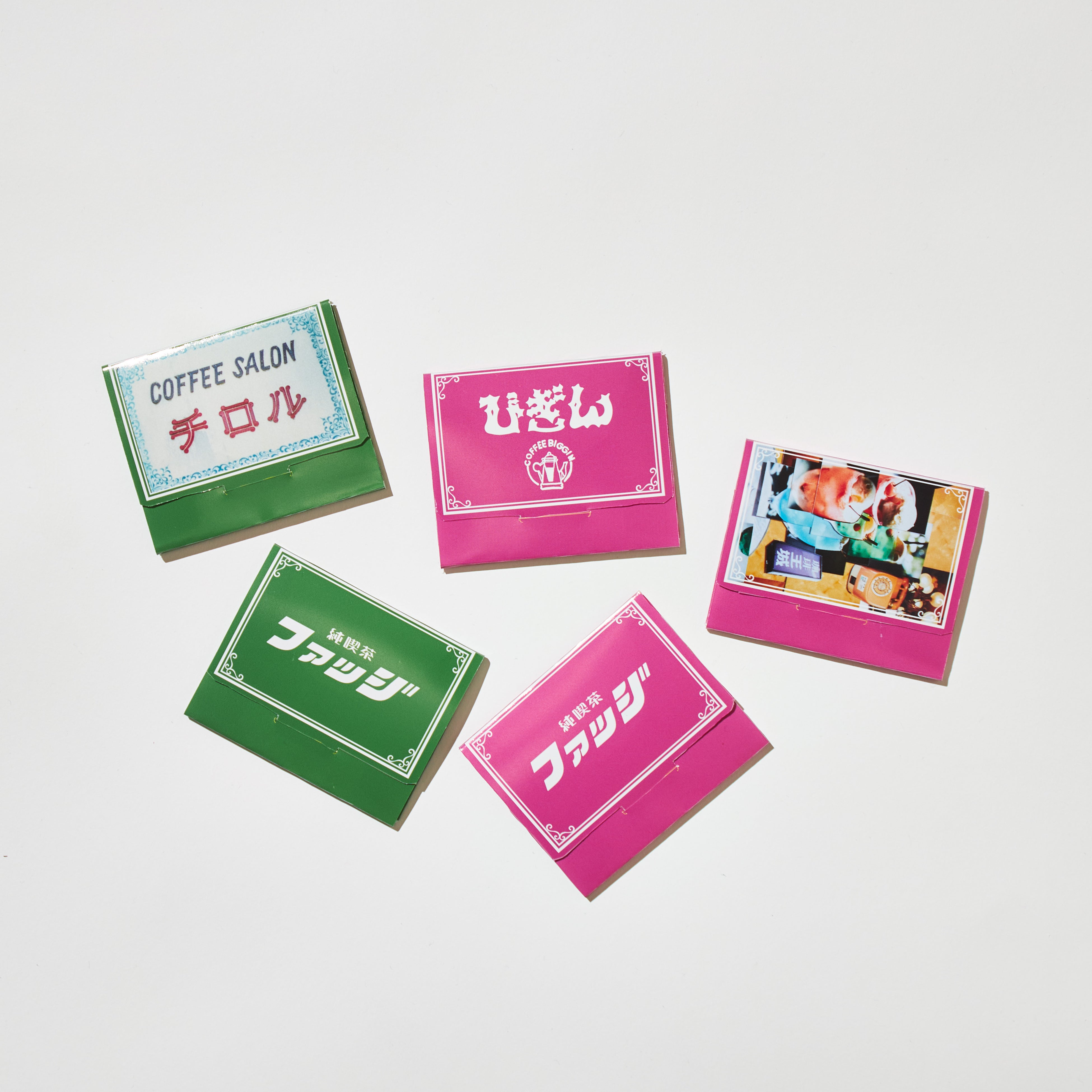 （喫茶店コラボ）紙石鹸 珈琲王城、喫茶サテラ、コーヒーサロンチロル、珈琲だけの店びぎん、シャモニーモンブラン 各¥490+tax