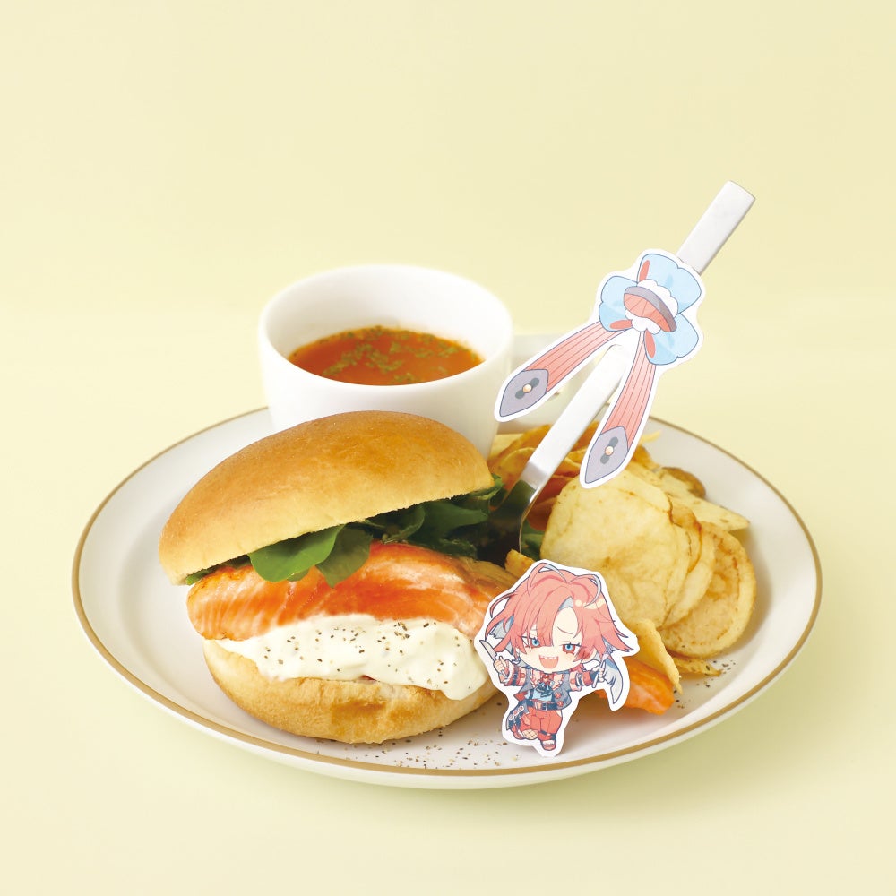 リミチャの限界ラブ・サーモン♡バーガープレート ¥1,760 (税込)