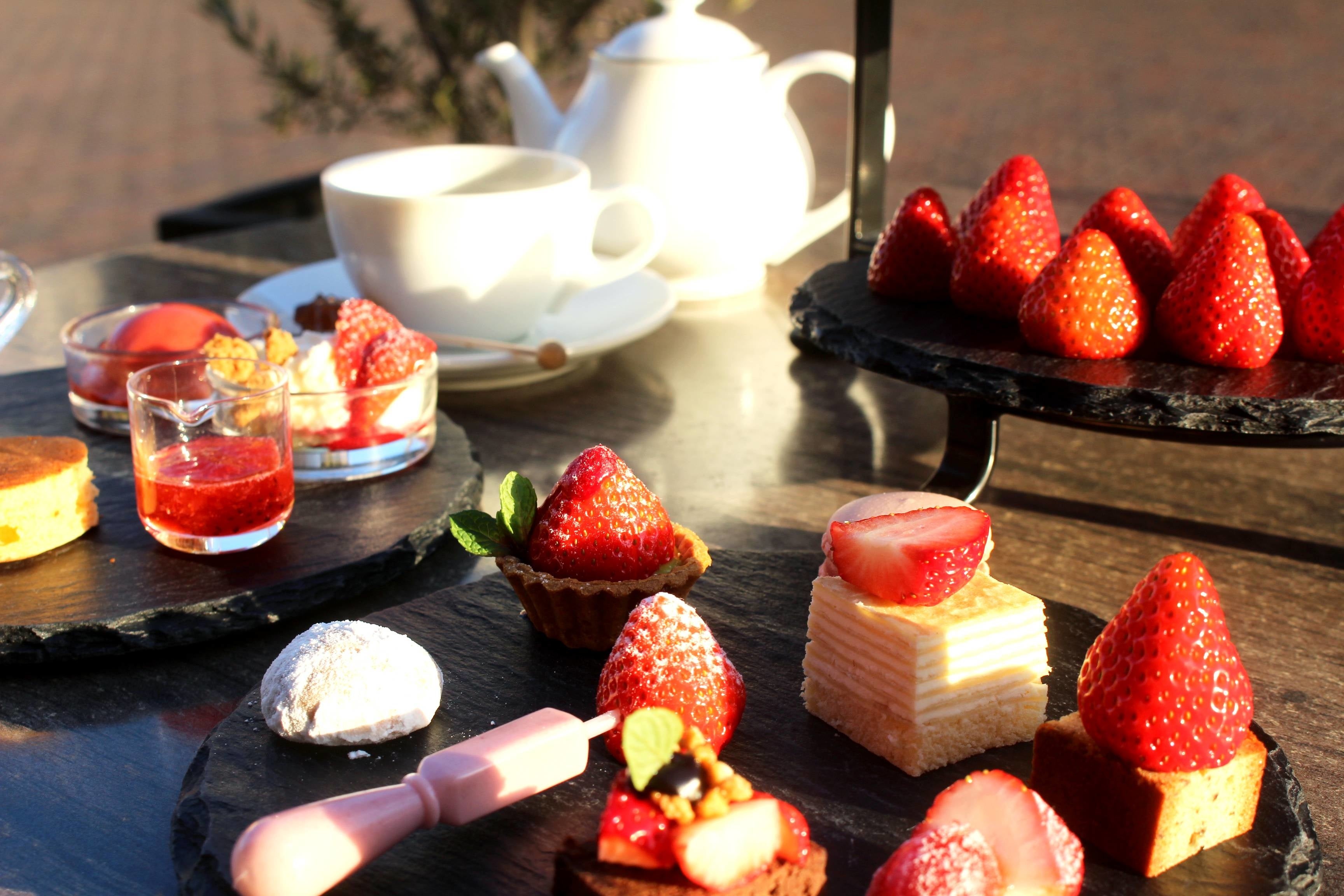 あまおう苺尽くしのアフタヌーンティー