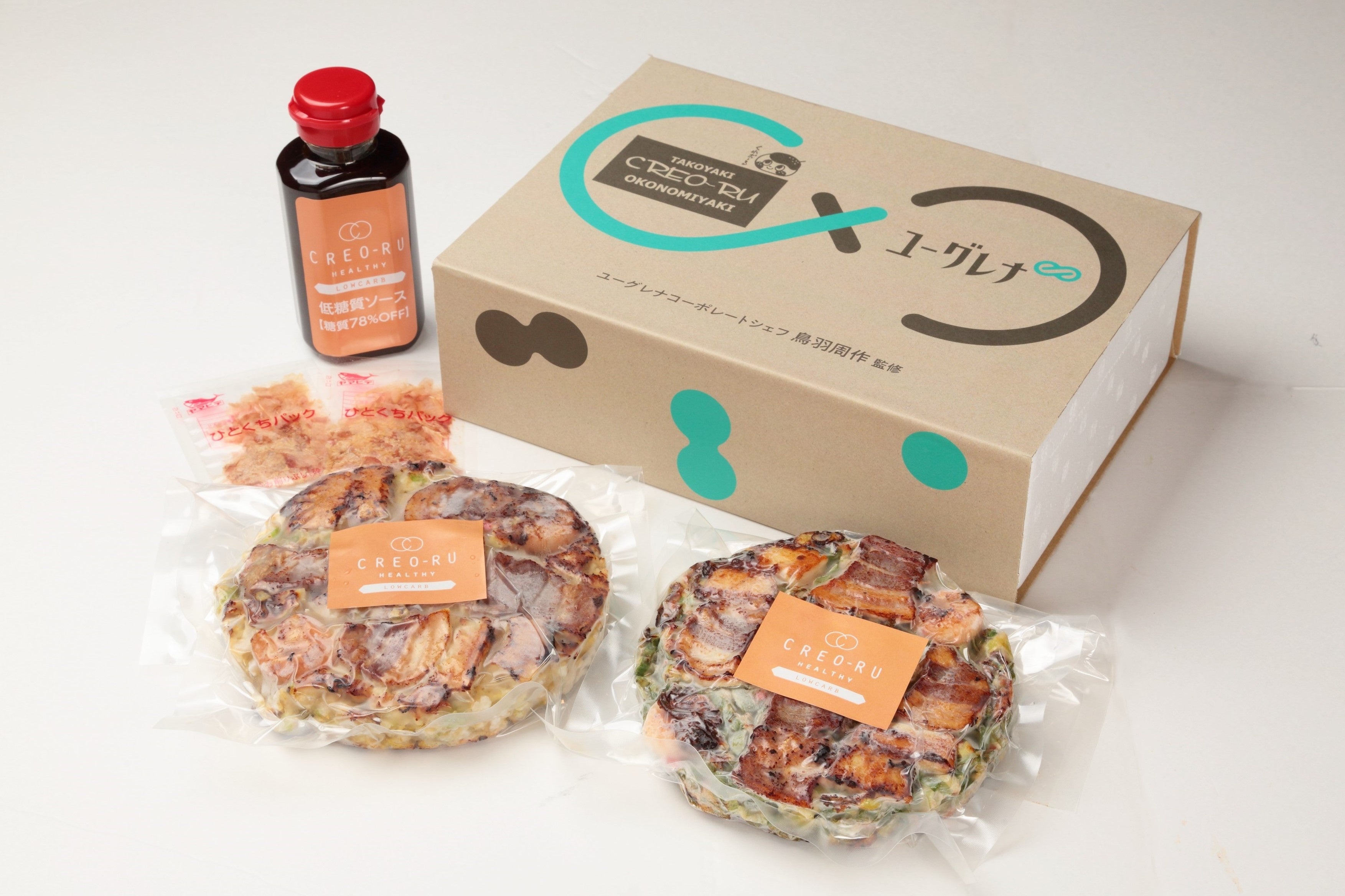 「ユーグレナ入りロカボお好み焼き」商品イメージ