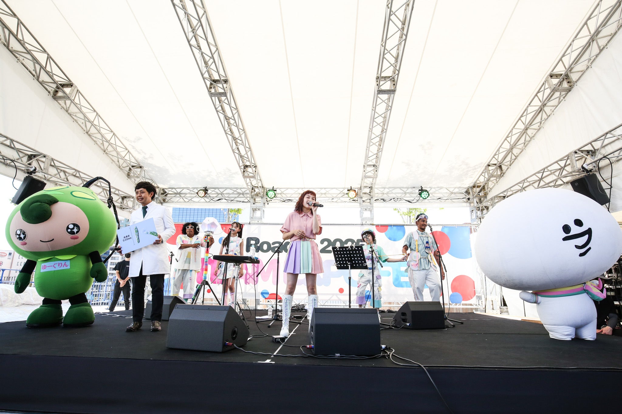 2022年7月23～24日開催の、大阪・関西万博“ほぼ”1000日前イベント 「Road to 2025!! TEAM EXPO FES」での「ミドリムシのうた」初披露の様子